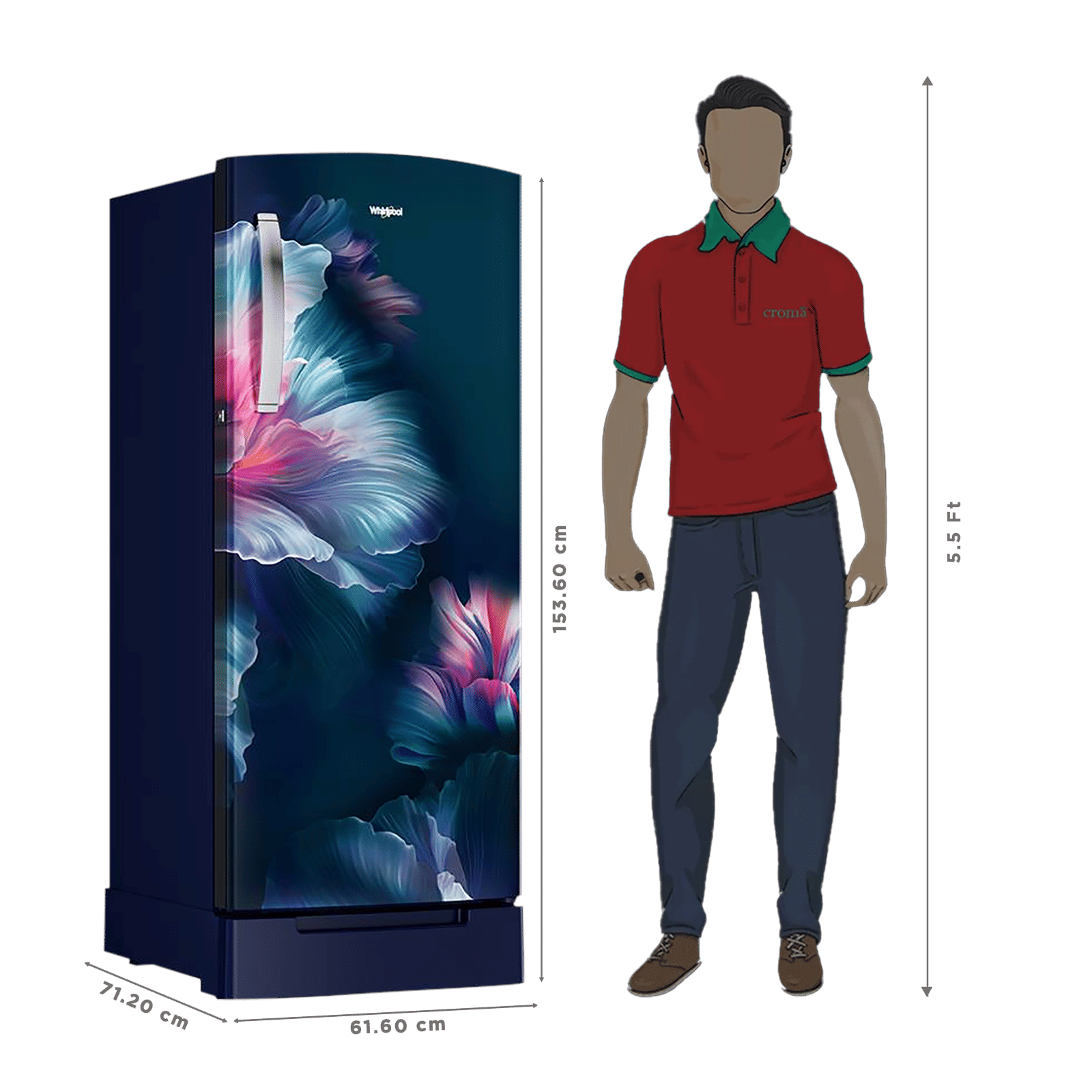 Whirlpool Icemagic Pro Plus 236 Litres 3 Star Direct Cool Single Door Refrigerator with Microblock Technology (73756, Sapphire) Whirlpool Icemagic Pro Plus 236 Litres 3 Star Direct Cool Single Door Refrigerator with Microblock Technology (73756, Sapphire)_2