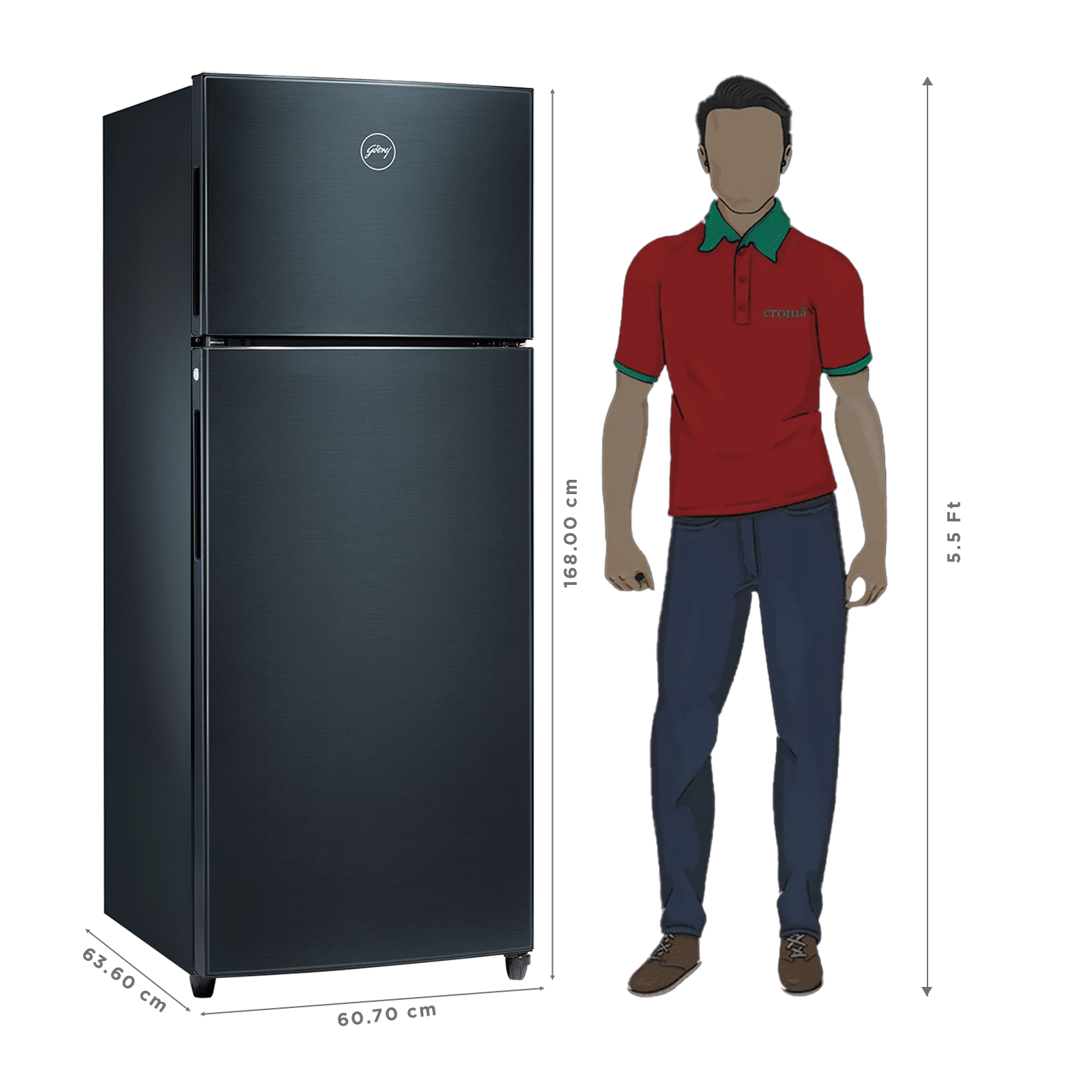 Godrej Valor 272 Litres 2 Star Frost Free Double Door Refrigerator with Anti Bacterial Technology (52141501SD03987, Matt Black) Godrej Valor 272 Litres 2 Star Frost Free Double Door Refrigerator with Anti Bacterial Technology (52141501SD03987, Matt Black)_3