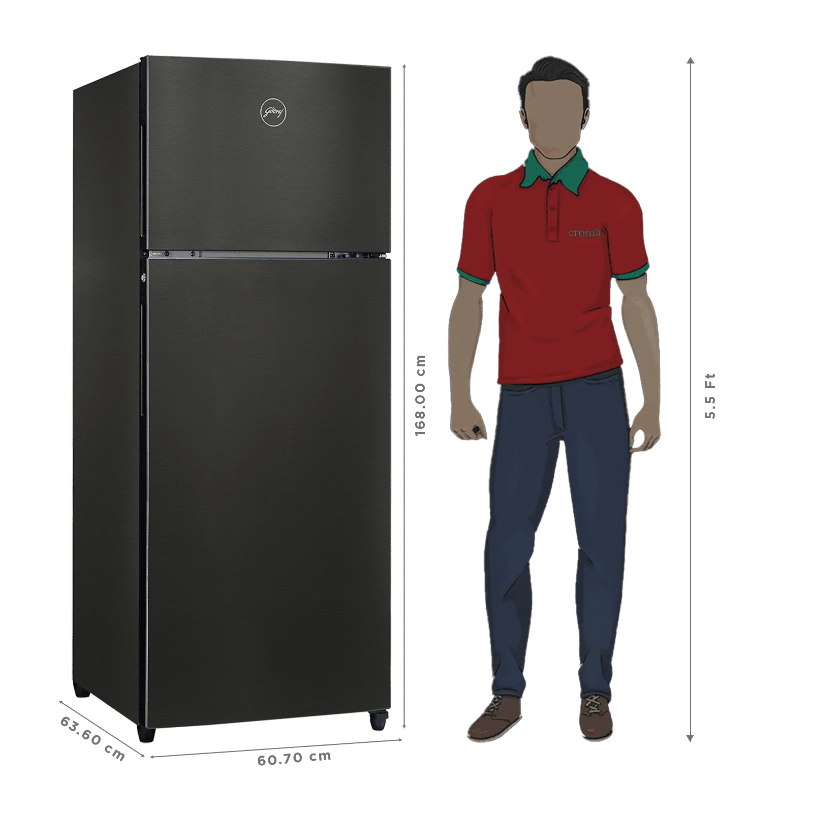 Godrej Valor 272 Litres 2 Star Frost Free Double Door Refrigerator with Anti Bacterial Technology (52141501SD03986, Fossil Steel) Godrej Valor 272 Litres 2 Star Frost Free Double Door Refrigerator with Anti Bacterial Technology (52141501SD03986, Fossil Steel)_3