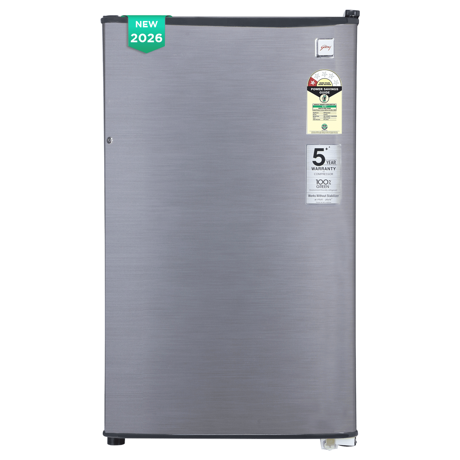 Godrej Champ 97 Litres 1 Star Direct Cool Single Door Refrigerator with Large Bottle space (52141501SD03882, Steel Glow) (2026 Model)_1