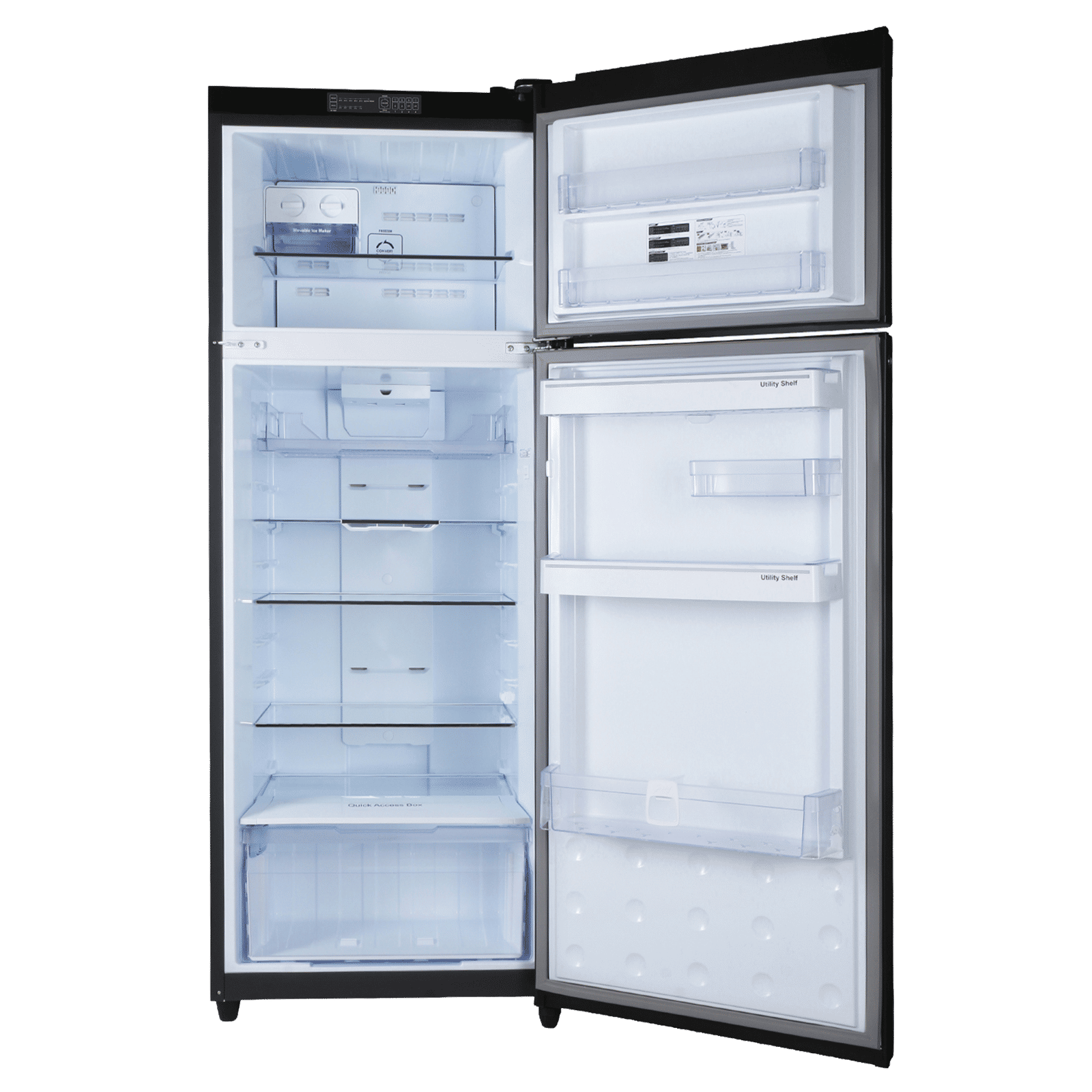 Godrej Vibe 330 Litres 2 Star Frost Free Double Door Convertible Refrigerator with Nano Shield Technology (52141501SD03928, Matt Black) Godrej Vibe 330 Litres 2 Star Frost Free Double Door Convertible Refrigerator with Nano Shield Technology (52141501SD03928, Matt Black)_7