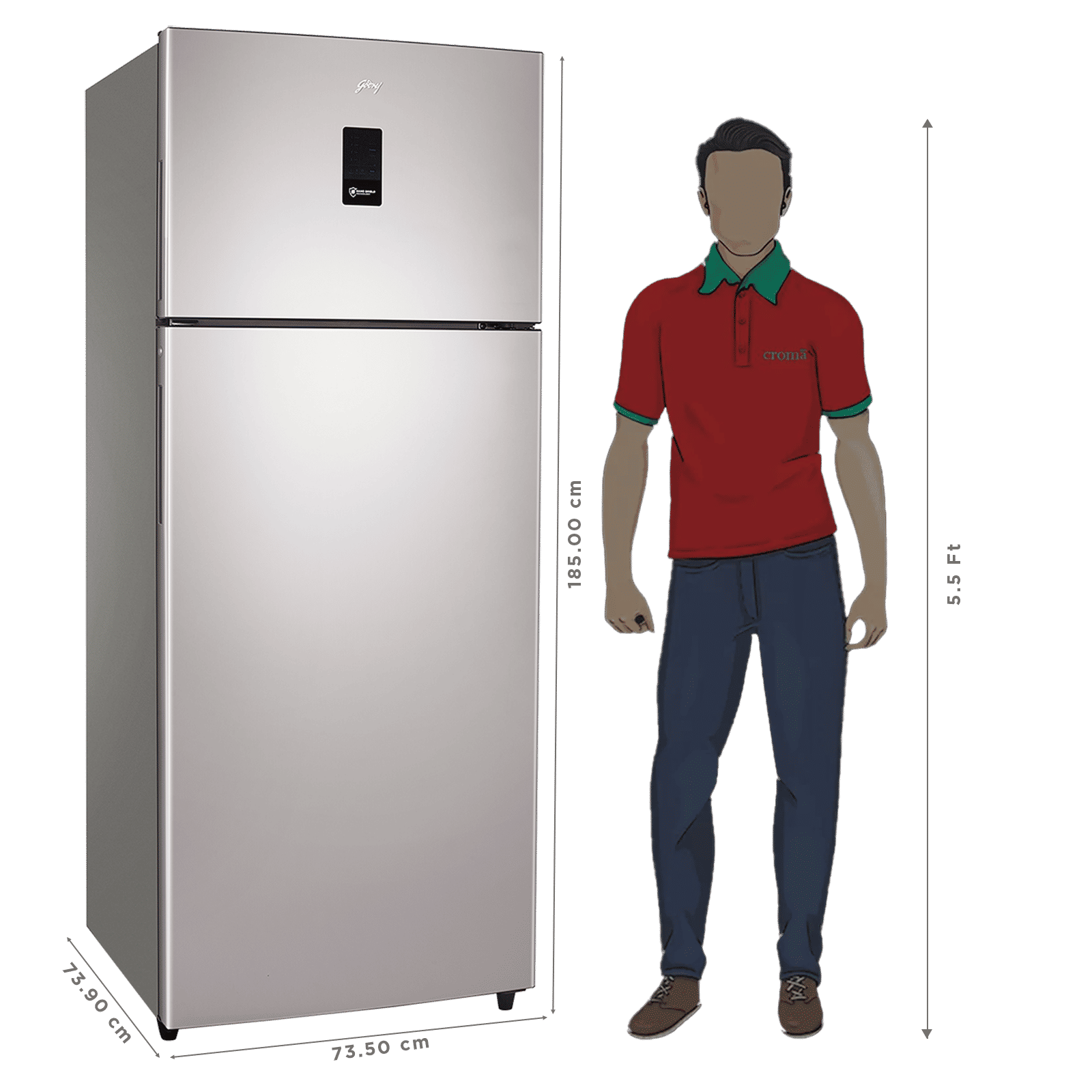 Godrej Regalis 472 Litres 1 Star Frost Free Double Door Refrigerator with Nano Shield Technology (52141501SD03998, Champagne Gold) Godrej Regalis 472 Litres 1 Star Frost Free Double Door Refrigerator with Nano Shield Technology (52141501SD03998, Champagne Gold)_2