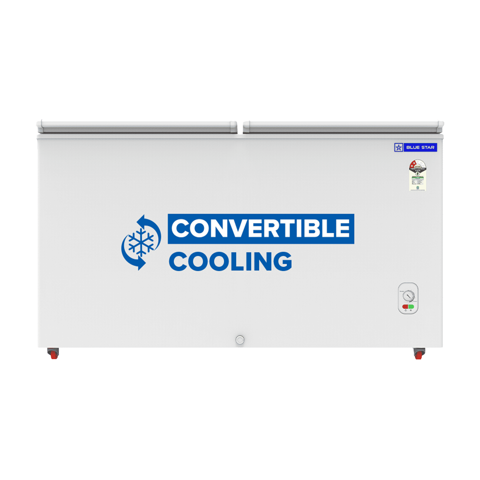 Blue Star N Series 391 Litres 2 Star Manual Defrost Double Door Convertible Deep Freezer with Quadracool Technology (HT2-M425, White) Blue Star N Series 391 Litres 2 Star Manual Defrost Double Door Convertible Deep Freezer with Quadracool Technology (HT2-M425, White)_1