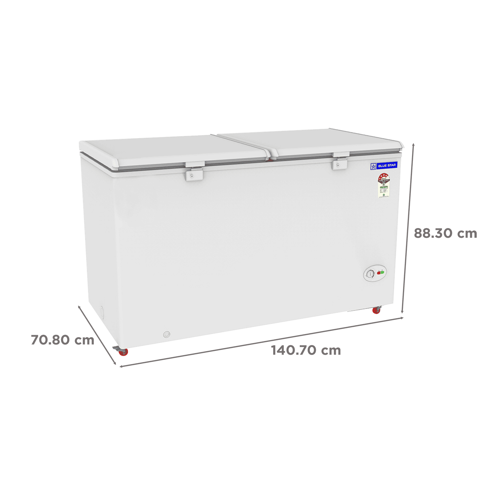 Blue Star N Series 400 Litres 4 Star Manual Defrost Double Door Convertible Deep Freezer with Quadracool Technology (HT4-N450, White) Blue Star N Series 400 Litres 4 Star Manual Defrost Double Door Convertible Deep Freezer with Quadracool Technology (HT4-N450, White)_3