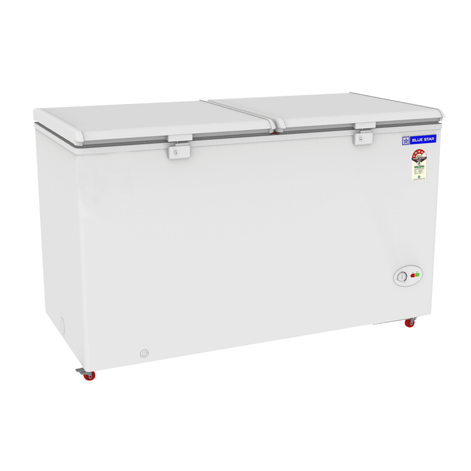 Blue Star N Series 400 Litres 4 Star Manual Defrost Double Door Convertible Deep Freezer with Quadracool Technology (HT4-N450, White)_3