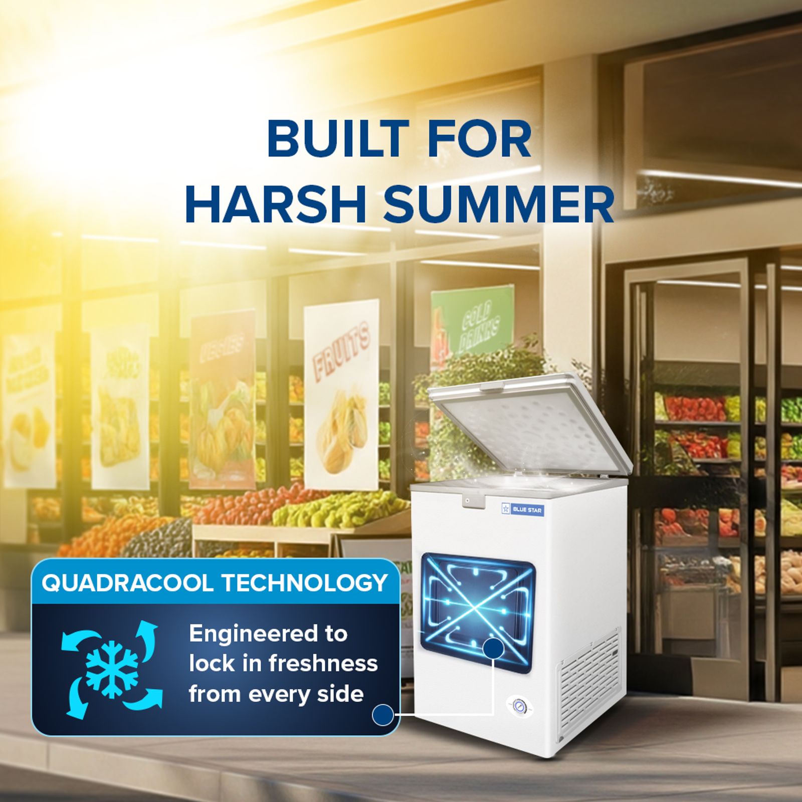 Blue Star N Series 99 Litres 2 Star Direct Cool Single Door Deep Freezer with Quadracool Technology (HT2-N130, White) Blue Star N Series 99 Litres 2 Star Direct Cool Single Door Deep Freezer with Quadracool Technology (HT2-N130, White)_12