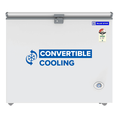 Blue Star N Series 201 Litres 3 Star Direct Cool Single Door Deep Freezer with Quadracool Technology (HT3-N230, White)