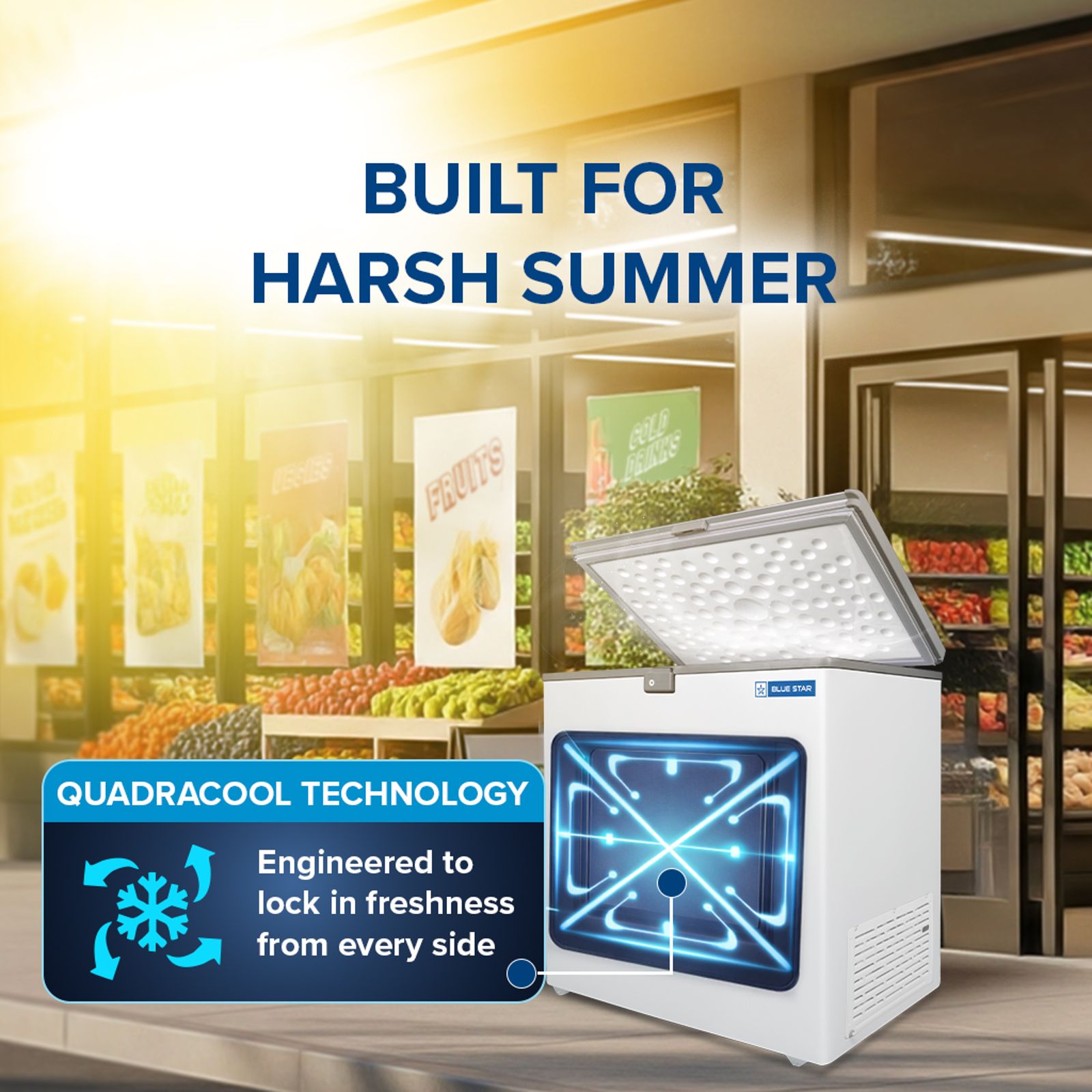 Blue Star N Series 201 Litres 3 Star Direct Cool Single Door Deep Freezer with Quadracool Technology (HT3-N230, White) Blue Star N Series 201 Litres 3 Star Direct Cool Single Door Deep Freezer with Quadracool Technology (HT3-N230, White)_12