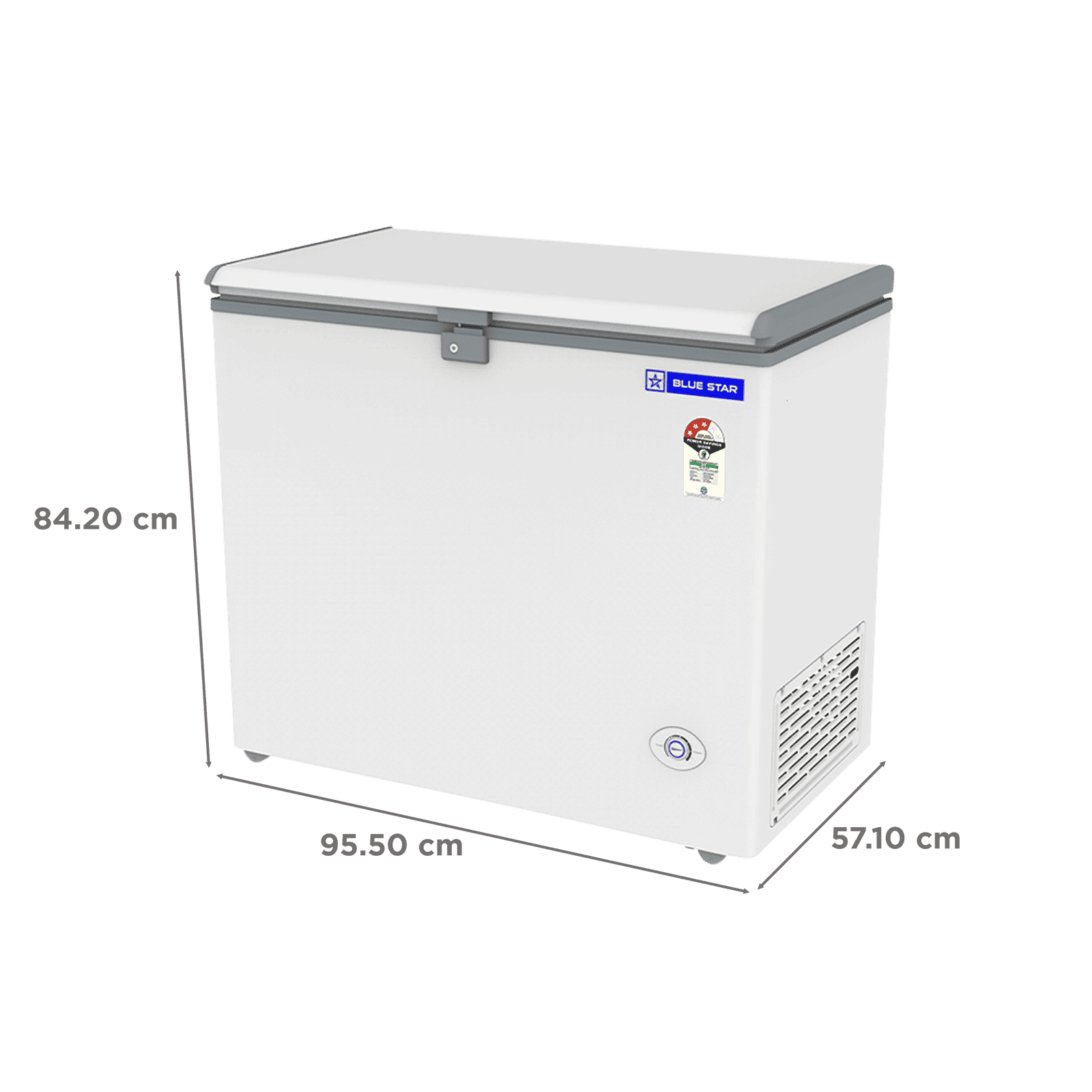 Blue Star N Series 201 Litres 3 Star Direct Cool Single Door Deep Freezer with Quadracool Technology (HT3-N230, White) Blue Star N Series 201 Litres 3 Star Direct Cool Single Door Deep Freezer with Quadracool Technology (HT3-N230, White)_3