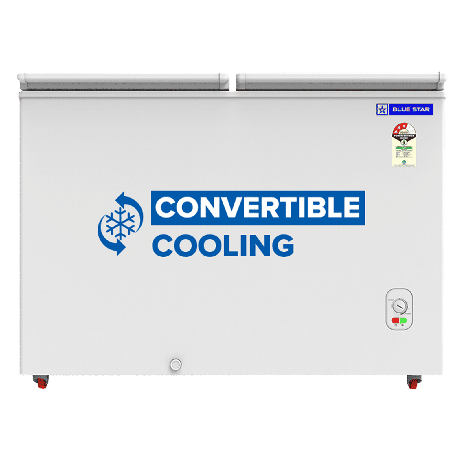 Blue Star N Series 293 Litres 3 Star Manual Defrost Double Door Convertible Deep Freezer with Quadracool Technology (HT3-M325, White) Blue Star N Series 293 Litres 3 Star Manual Defrost Double Door Convertible Deep Freezer with Quadracool Technology (HT3-M325, White)_1