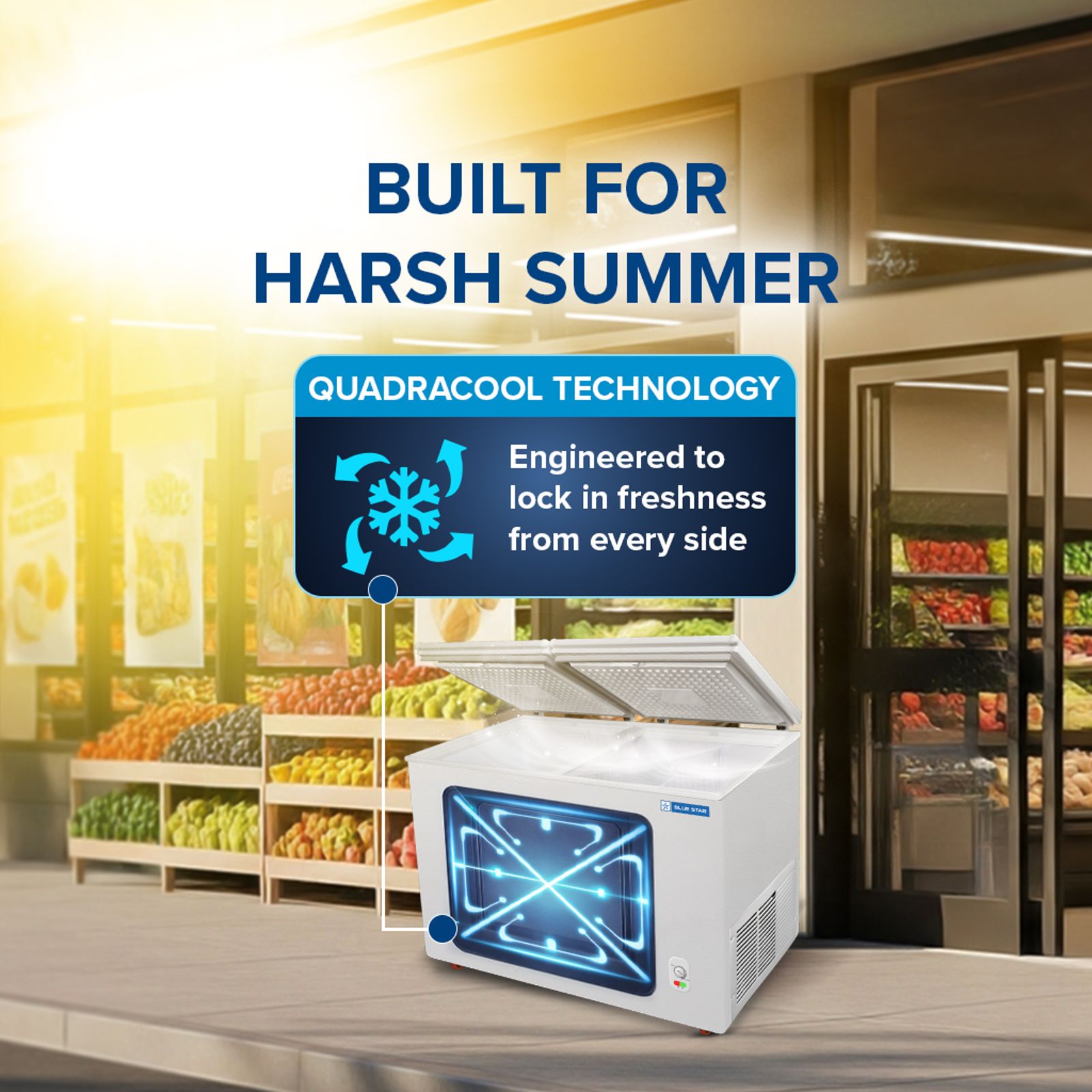 Blue Star N Series 293 Litres 3 Star Manual Defrost Double Door Convertible Deep Freezer with Quadracool Technology (HT3-M325, White) Blue Star N Series 293 Litres 3 Star Manual Defrost Double Door Convertible Deep Freezer with Quadracool Technology (HT3-M325, White)_12
