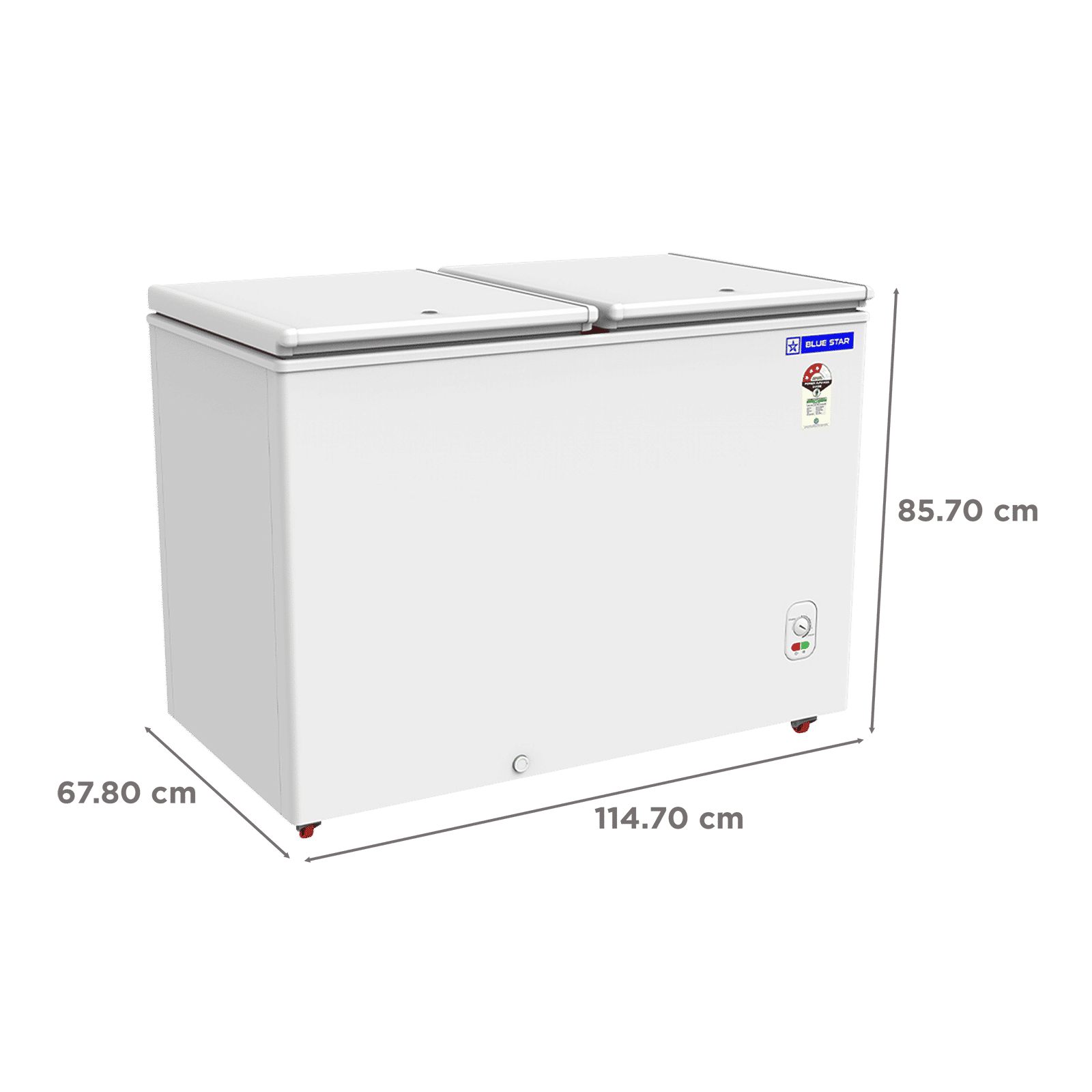 Blue Star N Series 293 Litres 3 Star Manual Defrost Double Door Convertible Deep Freezer with Quadracool Technology (HT3-M325, White) Blue Star N Series 293 Litres 3 Star Manual Defrost Double Door Convertible Deep Freezer with Quadracool Technology (HT3-M325, White)_3