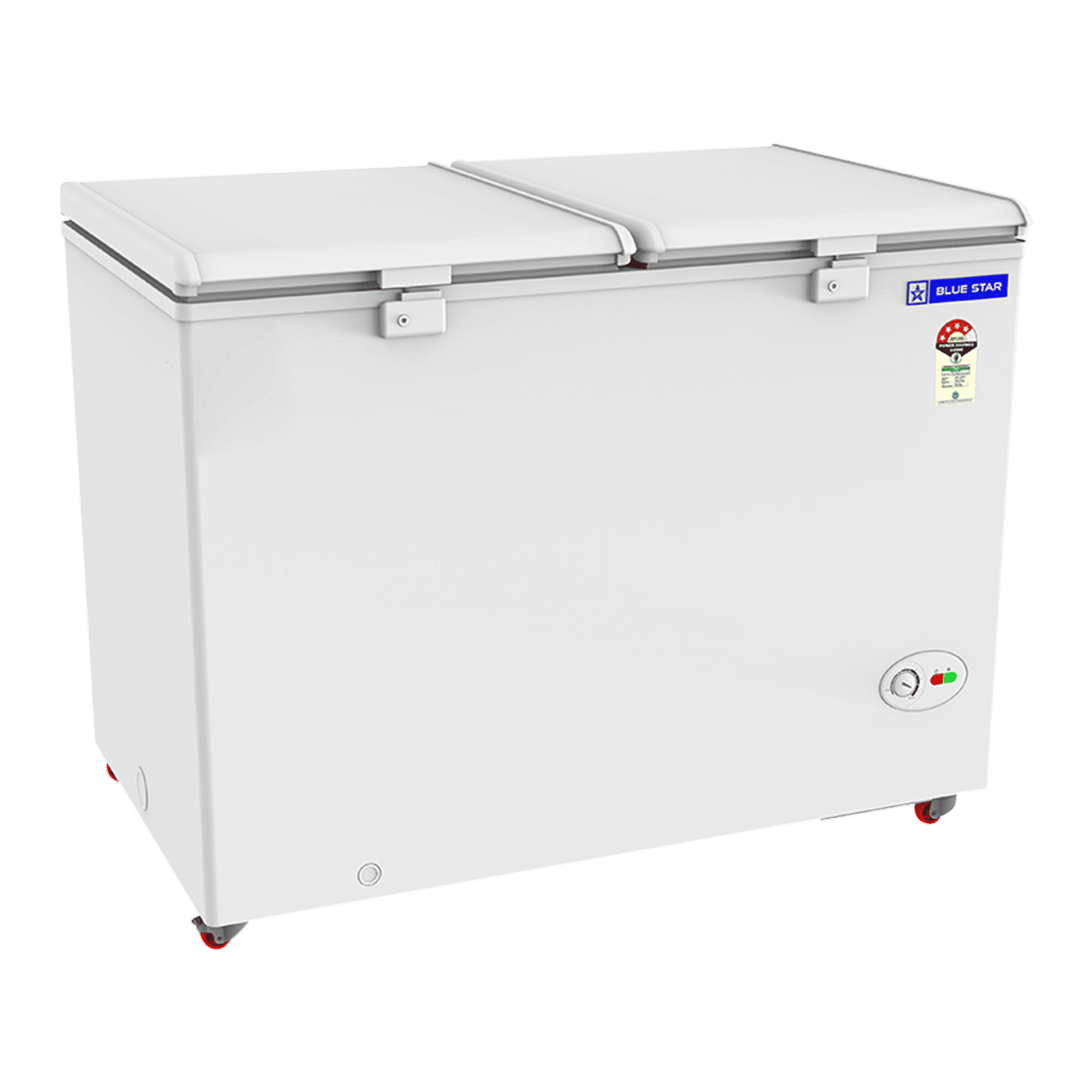 Blue Star N Series 350 Litres 4 Star Manual Defrost Double Door Convertible Deep Freezer with Quadracool Technology (HT4-N375, White)_3