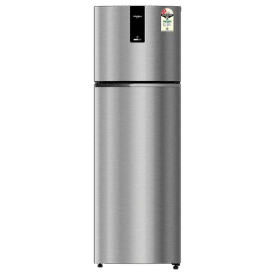Whirlpool Intellifresh 308 Litres 2 Star Frost Free Double Door Convertible Refrigerator with Microblock Technology (22399, Illusia Steel)