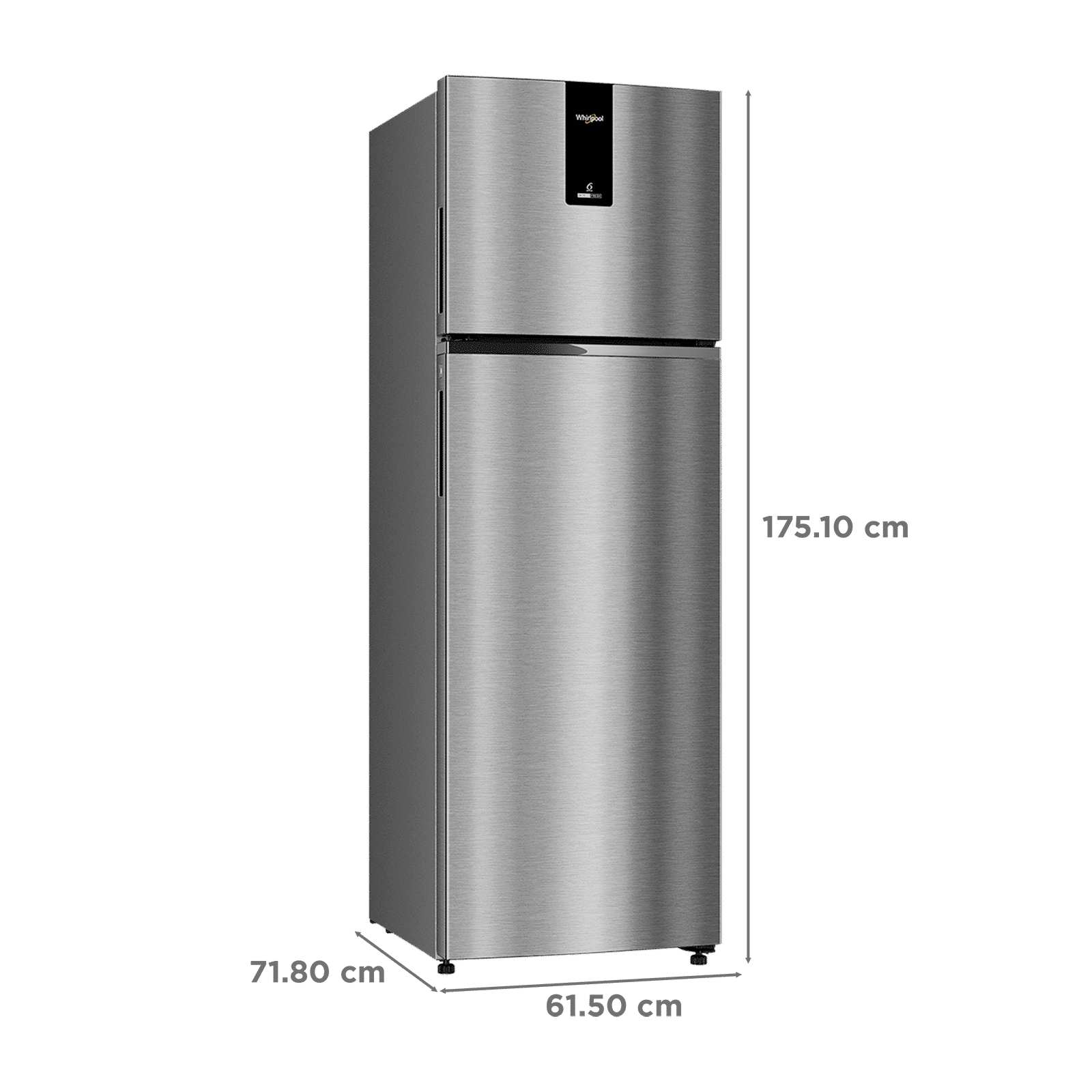 Whirlpool Intellifresh 308 Litres 2 Star Frost Free Double Door Convertible Refrigerator with Microblock Technology (22399, Illusia Steel) Whirlpool Intellifresh 308 Litres 2 Star Frost Free Double Door Convertible Refrigerator with Microblock Technology (22399, Illusia Steel)_3