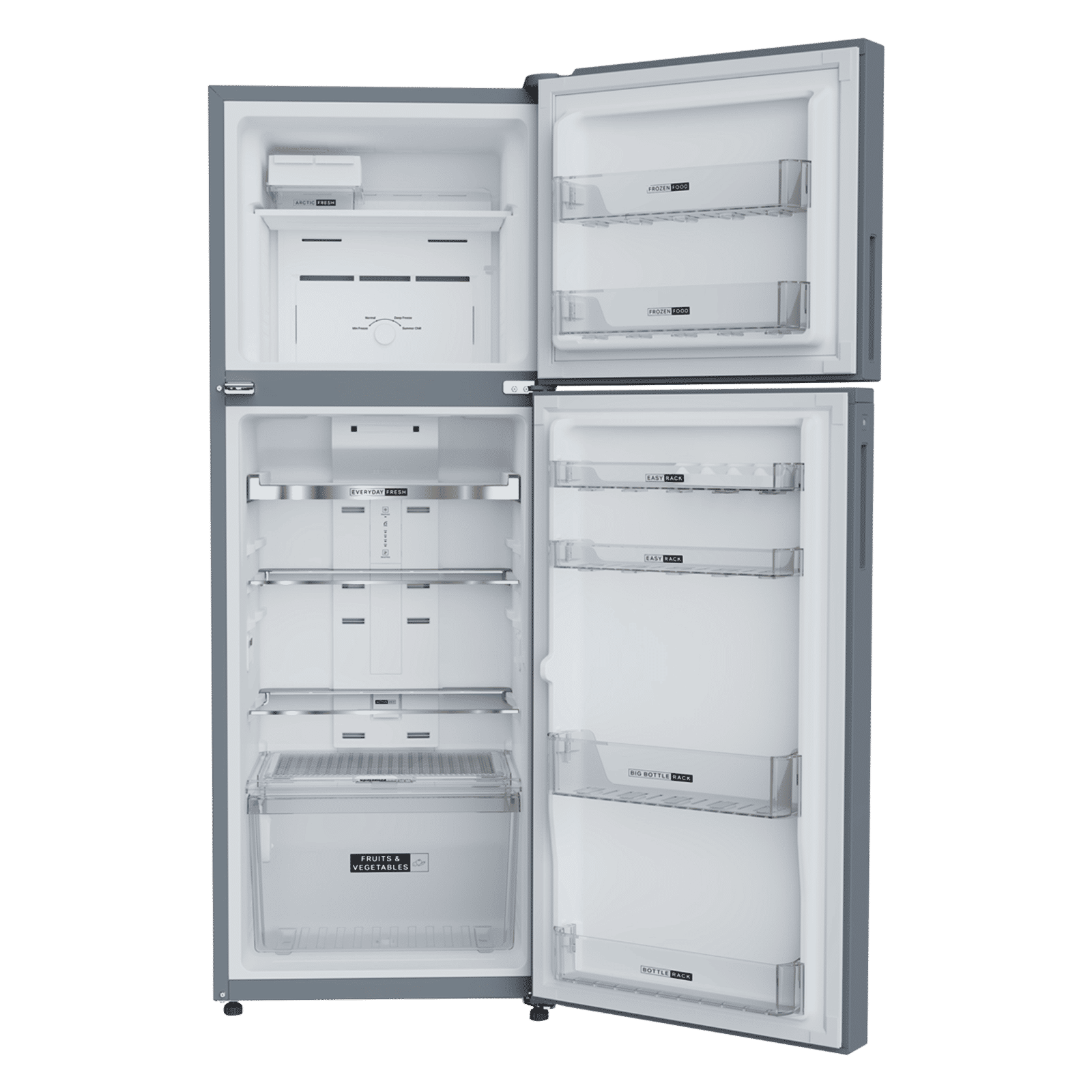 Whirlpool Intellifresh 308 Litres 2 Star Frost Free Double Door Convertible Refrigerator with Microblock Technology (22399, Illusia Steel) Whirlpool Intellifresh 308 Litres 2 Star Frost Free Double Door Convertible Refrigerator with Microblock Technology (22399, Illusia Steel)_7