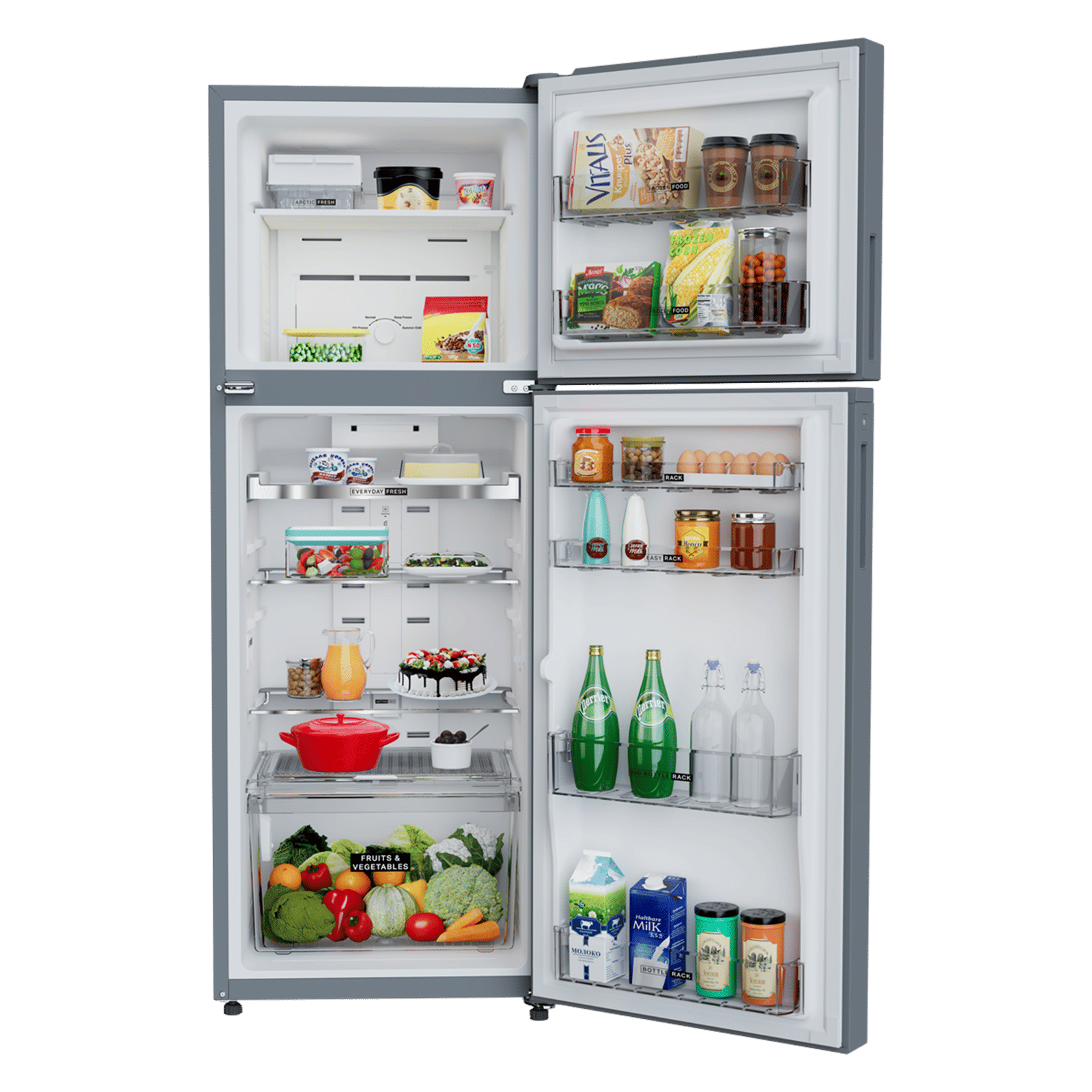 Whirlpool Intellifresh 308 Litres 2 Star Frost Free Double Door Convertible Refrigerator with Microblock Technology (22399, Illusia Steel) Whirlpool Intellifresh 308 Litres 2 Star Frost Free Double Door Convertible Refrigerator with Microblock Technology (22399, Illusia Steel)_8