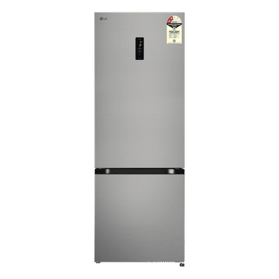 LG 340 Litres 2 Star Frost Free Double Door Smart Wifi Enabled Refrigerator with Smart Diagnosis (GLB3426BDPZ, Shiny Steel)