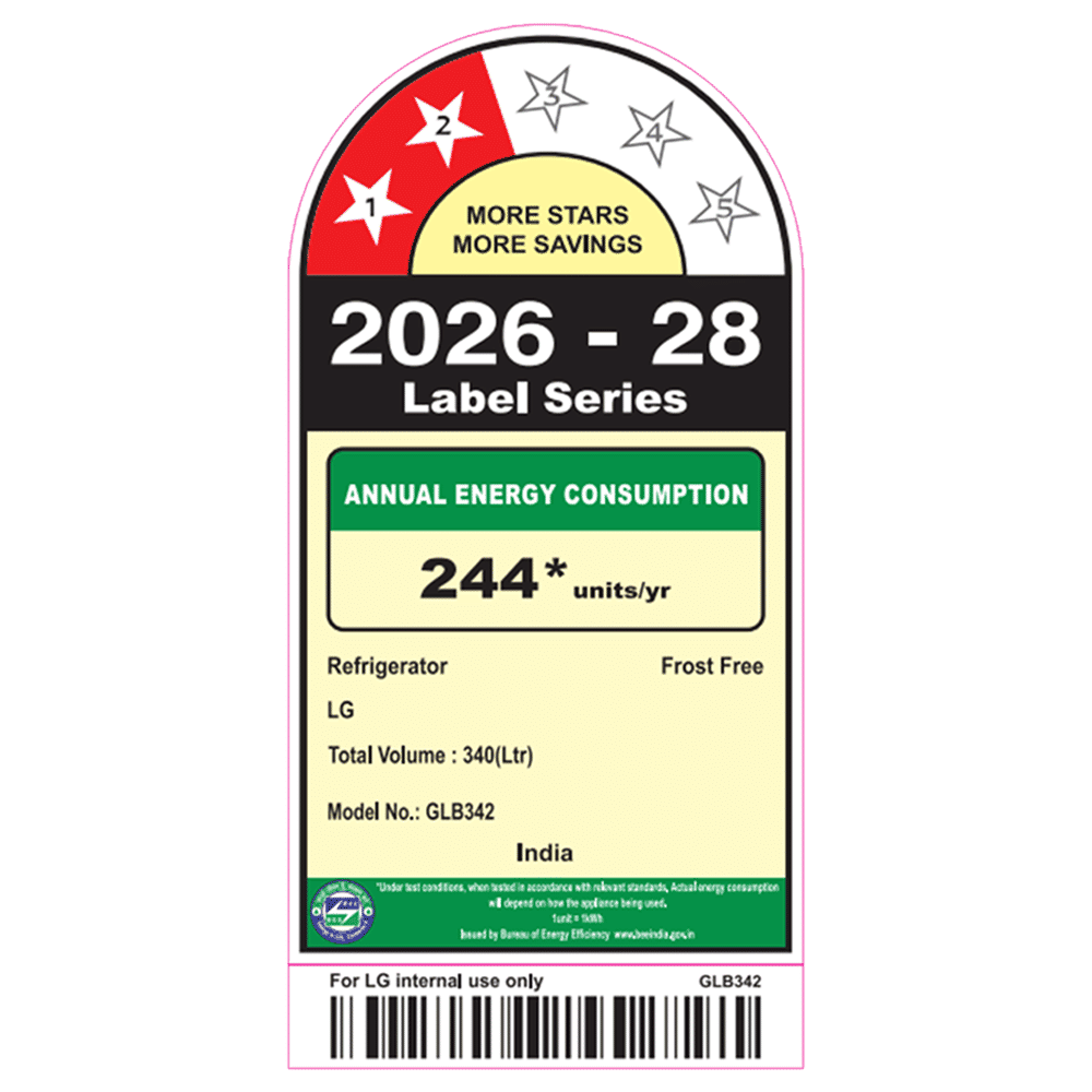 LG 340 Litres 2 Star Frost Free Double Door Smart Wifi Enabled Refrigerator with Smart Diagnosis (GLB3426BDPZ, Shiny Steel) LG 340 Litres 2 Star Frost Free Double Door Smart Wifi Enabled Refrigerator with Smart Diagnosis (GLB3426BDPZ, Shiny Steel)_3