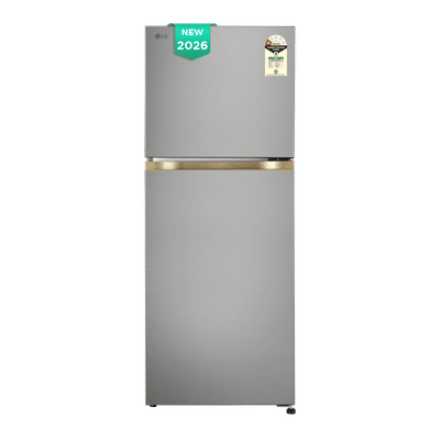 LG 225 Litres 1 Star Frost Free Double Door Refrigerator with Express Freeze (GLT2216WYPZ, Shiny Steel) (2026 Model)