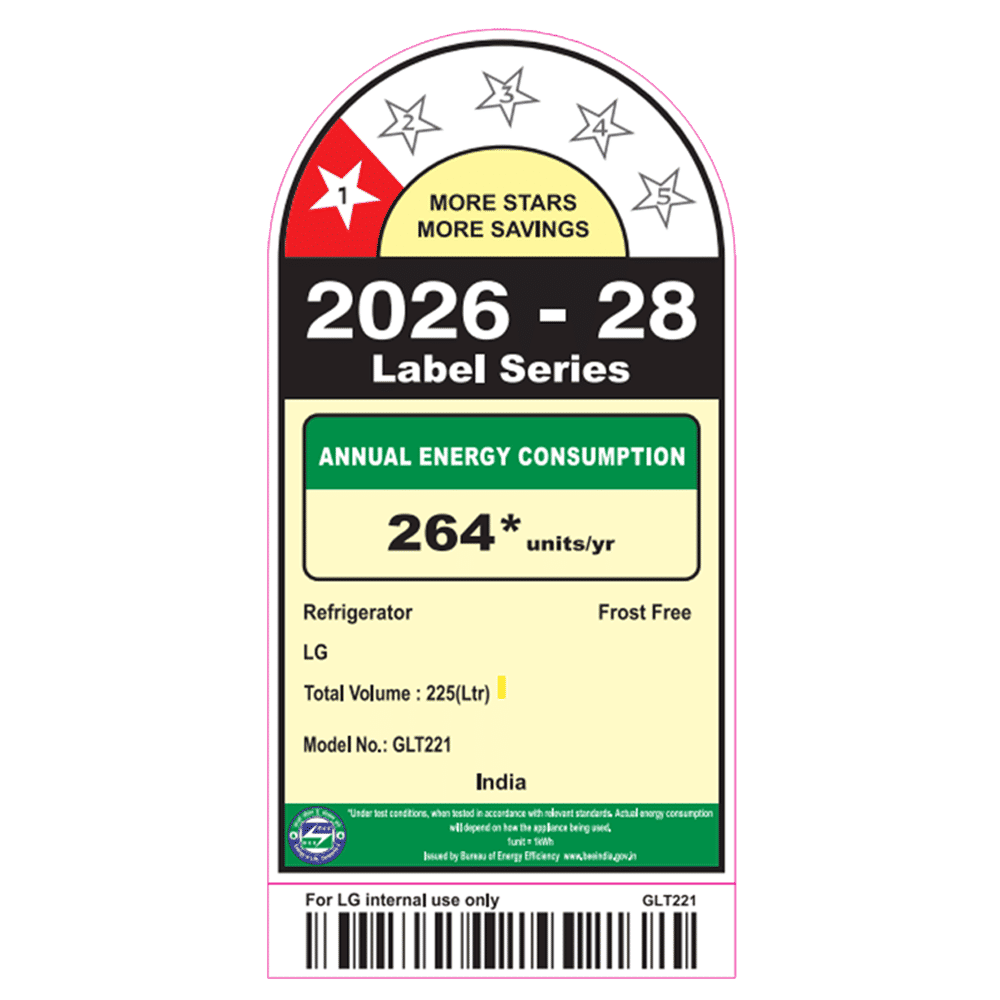 LG 225 Litres 1 Star Frost Free Double Door Refrigerator with Express Freeze (GLT2216WYPZ, Shiny Steel) (2026 Model) LG 225 Litres 1 Star Frost Free Double Door Refrigerator with Express Freeze (GLT2216WYPZ, Shiny Steel) (2026 Model)_3