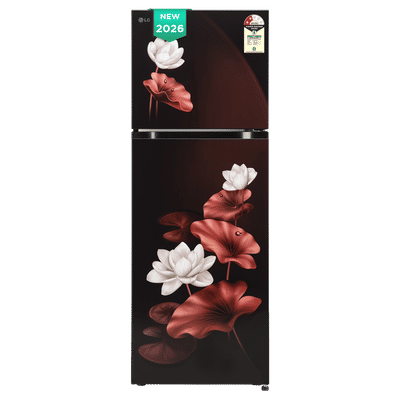 LG 251 Litres 2 Star Frost Free Double Door Convertible Refrigerator with Express Freeze (GLT2526XWSL, Scarlet Lotus) (2026 Model)