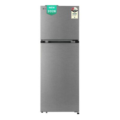 LG 251 Litres 2 Star Frost Free Double Door Refrigerator with Inverter Compressor (GLT2526WWDS, Dazzle Steel) (2026 Model)
