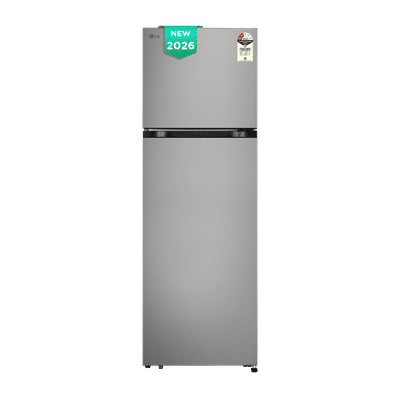 LG 276 Litres 2 Star Frost Free Double Door Convertible Refrigerator with Lower Door Basket (GLT2826XWPZ, Shiny Steel) (2026 Model)