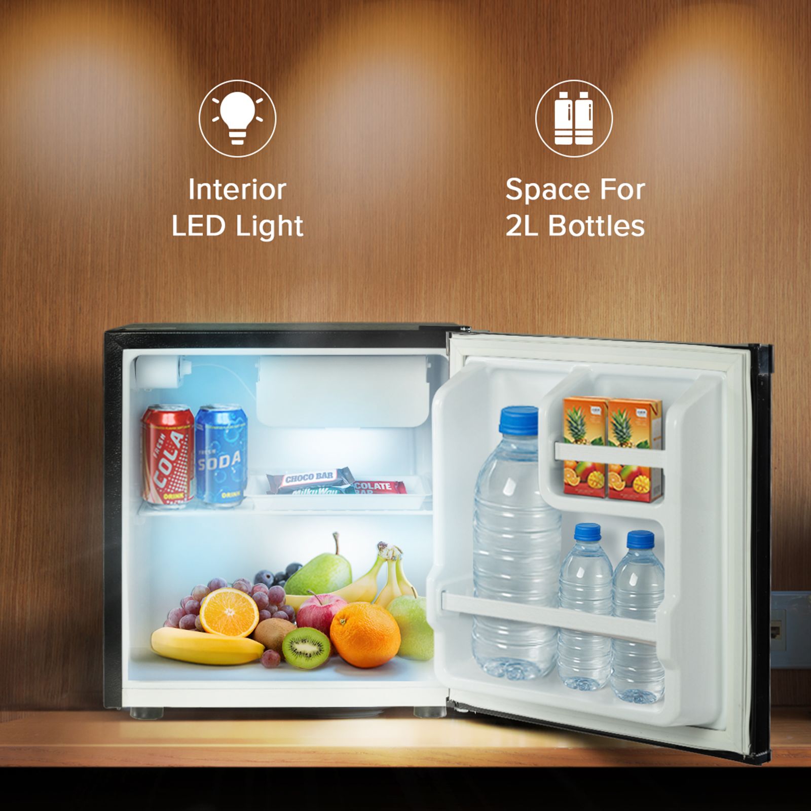 Blue Star G Series 45 Litres 2 Star Direct Cool Single Door Mini Refrigerator with Reversible Door (MR60-2GB, Black)_5