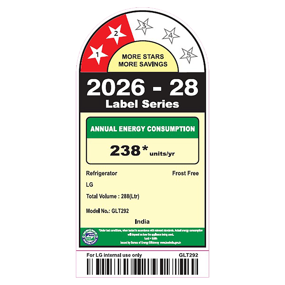 LG 29 288 Litres 2 Star Frost Free Double Door Convertible Refrigerator with Smart Diagnosis (GLT2926PDES, Ebony Sheen) LG 29 288 Litres 2 Star Frost Free Double Door Convertible Refrigerator with Smart Diagnosis (GLT2926PDES, Ebony Sheen)_2