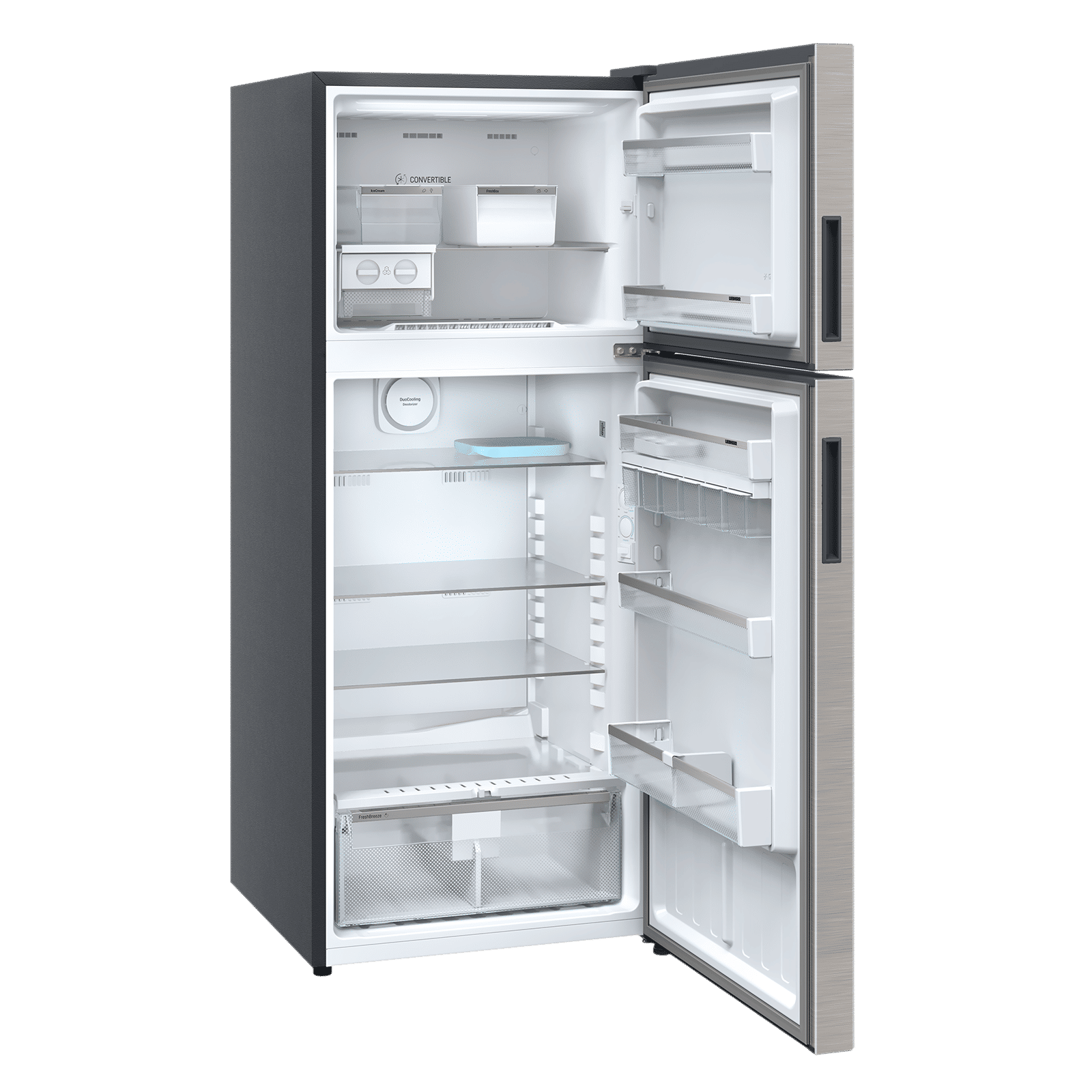 LIEBHERR Cluster 3 380 Litres 1 Star Frost Free Double Door Convertible Refrigerator with Duo Cooling (TVPssA 3831, Stainless Steel)_5