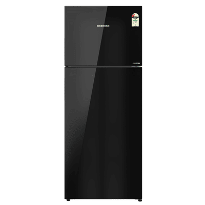 LIEBHERR Cluster 3 400 Litres 2 Star Frost Free Double Door Convertible Refrigerator with Duo Cooling (TVPbgB 4031, Black Gloss)