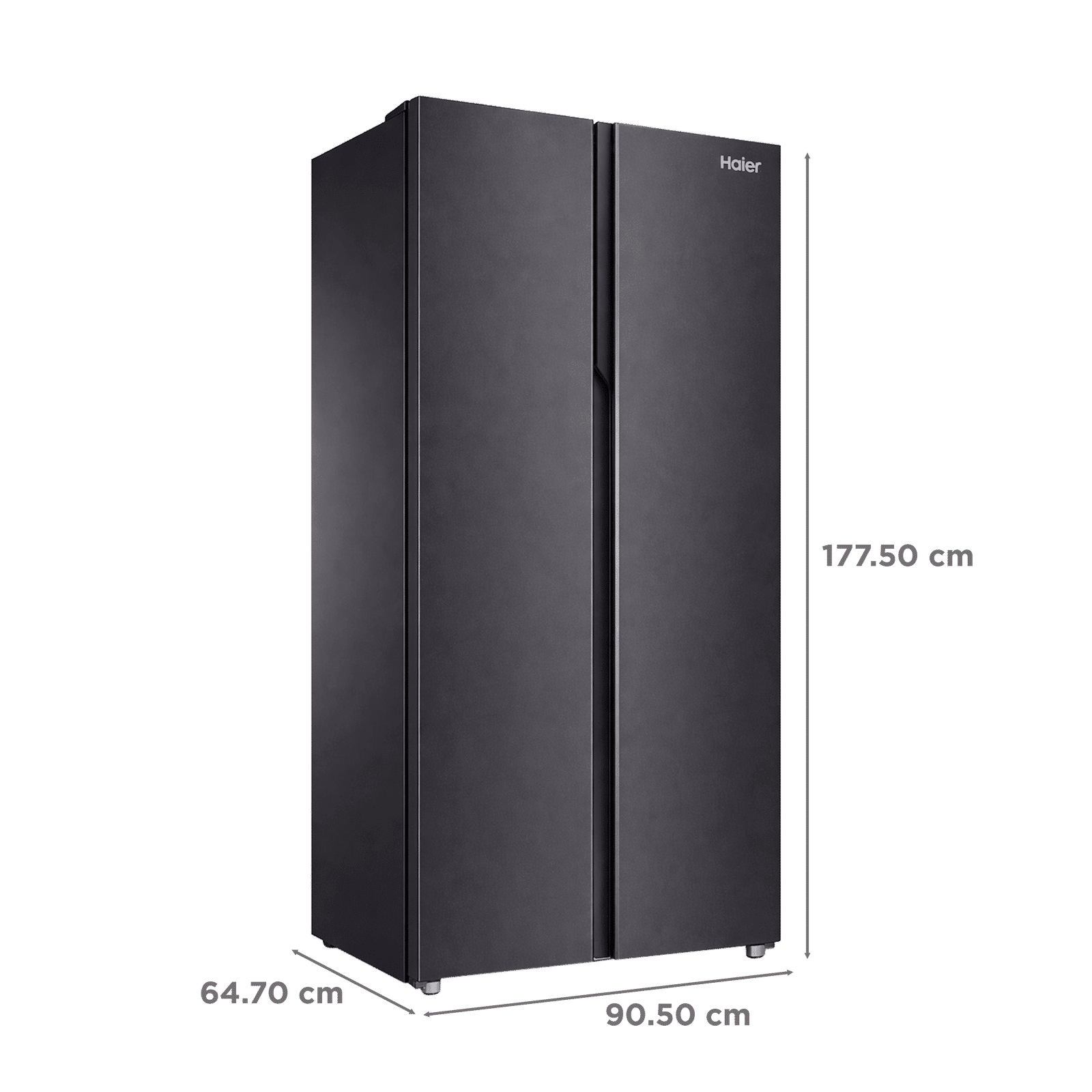Haier HRS 540 Litres 3 Star Frost Free Side by Side Refrigerator with 360 Degree Magic Cooling for Uniform Freshness (HRS-615LB, Luxe Black) Haier HRS 540 Litres 3 Star Frost Free Side by Side Refrigerator with 360 Degree Magic Cooling for Uniform Freshness (HRS-615LB, Luxe Black)_2