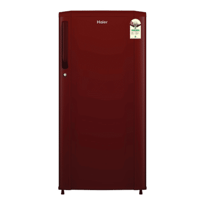 Haier HRD 165 Litres 1 Star Direct Cool Single Door Refrigerator with Diamond Edge Freezing Technology (HRD-1851BBRA-P, Red Mono)