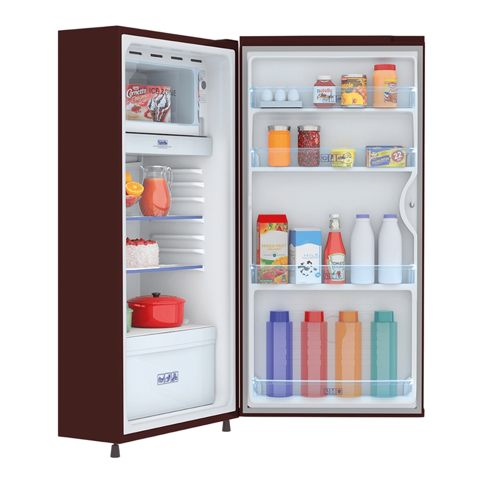Haier HRD 165 Litres 1 Star Direct Cool Single Door Refrigerator with Diamond Edge Freezing Technology (HRD-1851BBRA-P, Red Mono) Haier HRD 165 Litres 1 Star Direct Cool Single Door Refrigerator with Diamond Edge Freezing Technology (HRD-1851BBRA-P, Red Mono)_10
