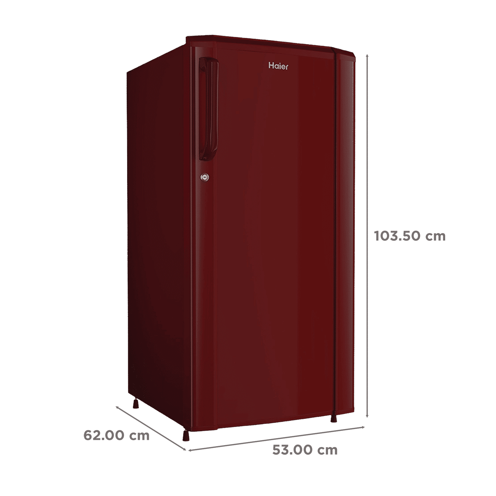 Haier HRD 165 Litres 1 Star Direct Cool Single Door Refrigerator with Diamond Edge Freezing Technology (HRD-1851BBRA-P, Red Mono) Haier HRD 165 Litres 1 Star Direct Cool Single Door Refrigerator with Diamond Edge Freezing Technology (HRD-1851BBRA-P, Red Mono)_3