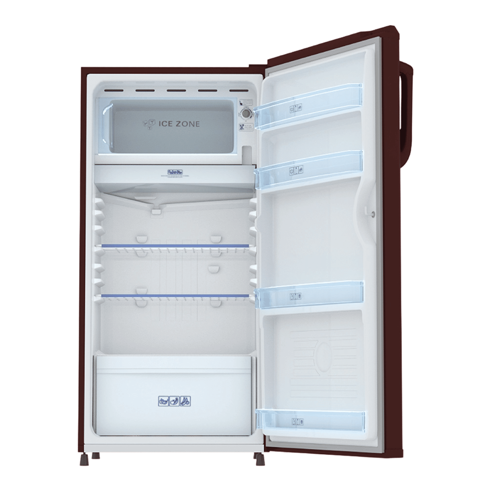 Haier HRD 165 Litres 1 Star Direct Cool Single Door Refrigerator with Diamond Edge Freezing Technology (HRD-1851BBRA-P, Red Mono) Haier HRD 165 Litres 1 Star Direct Cool Single Door Refrigerator with Diamond Edge Freezing Technology (HRD-1851BBRA-P, Red Mono)_6