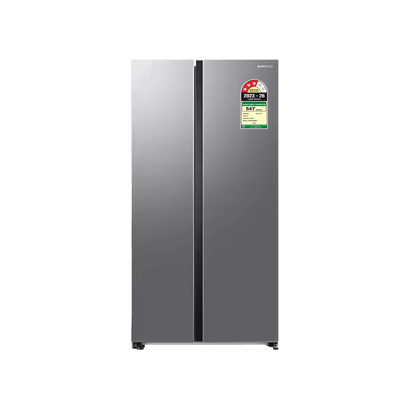 Samsung 653 Litres 3 Star Frost Free Side by Side Refrigerator with Twin Cooling Plus (RS76CG8103S9, Refined Inox)_1