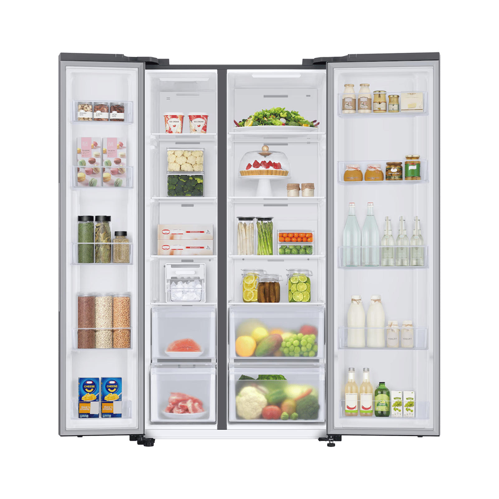 Samsung 653 Litres 3 Star Frost Free Side by Side Refrigerator with Twin Cooling Plus (RS76CG8103S9, Refined Inox)_6
