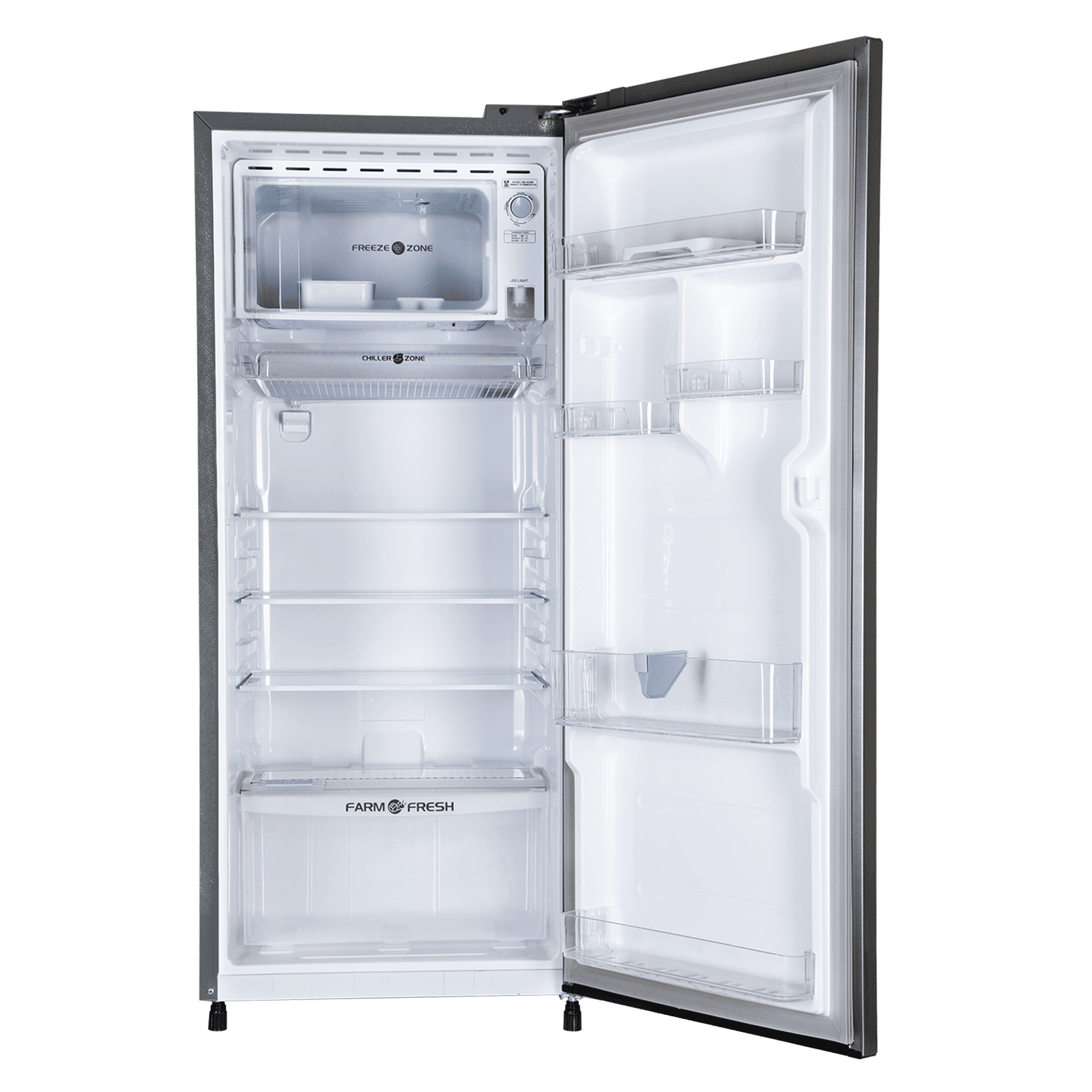 Croma 215 Litres 2 Star Direct Cool Single Door Refrigerator with Adjustable Toughened Glass Shelves (Hairline Grey) Croma 215 Litres 2 Star Direct Cool Single Door Refrigerator with Adjustable Toughened Glass Shelves (Hairline Grey)_5