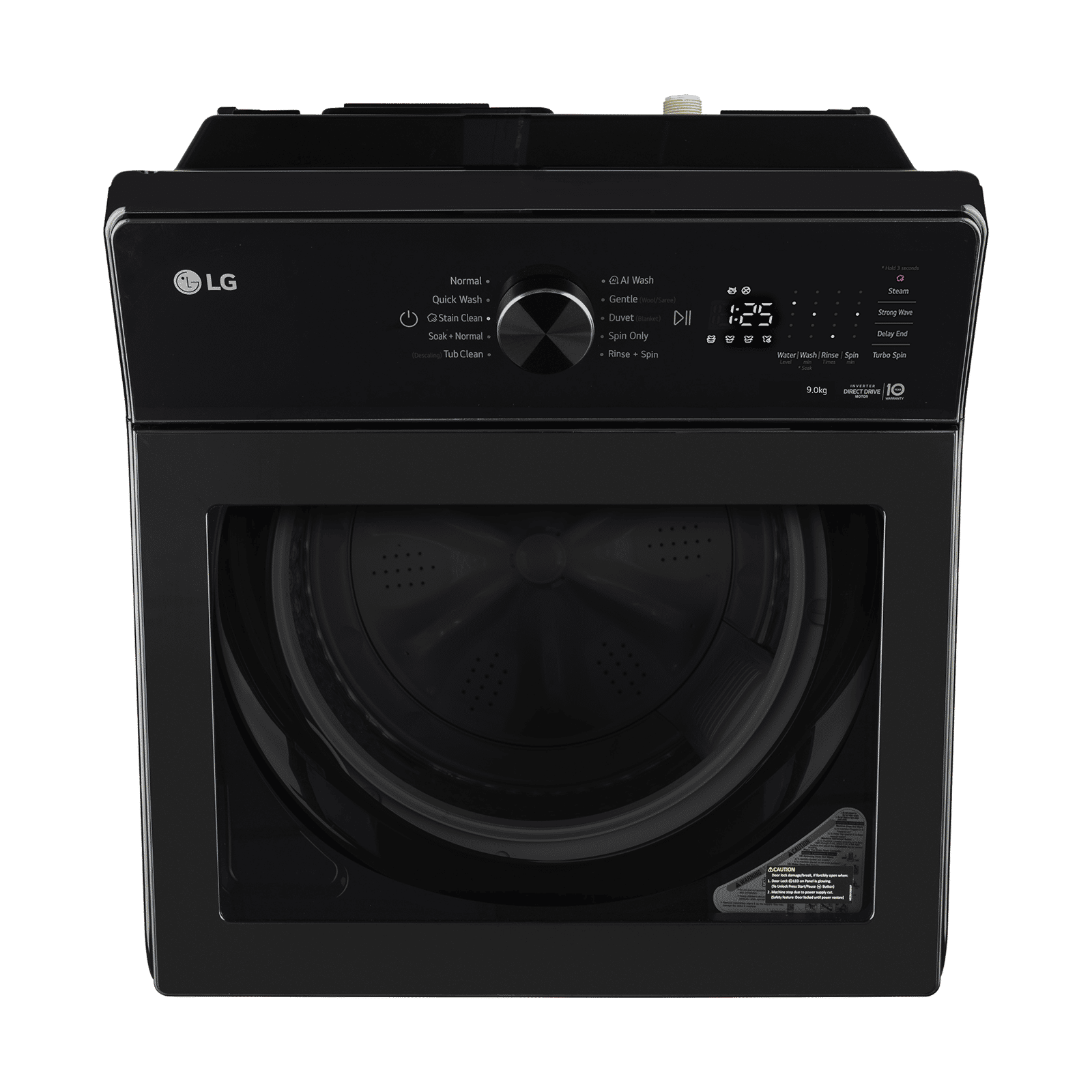 LG 9 kg 5 Star Inverter Fully Automatic Top Load Washing Machine (TX, TX309SPO, In Built Heater, Onyx Black)_10
