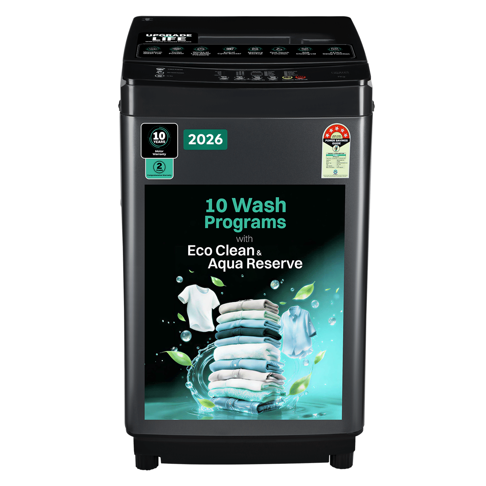 Croma 7 kg 5 Star Fully Automatic Top Load Washing Machine (Aqua Reserve, Dark Grey) Croma 7 kg 5 Star Fully Automatic Top Load Washing Machine (Aqua Reserve, Dark Grey)_1