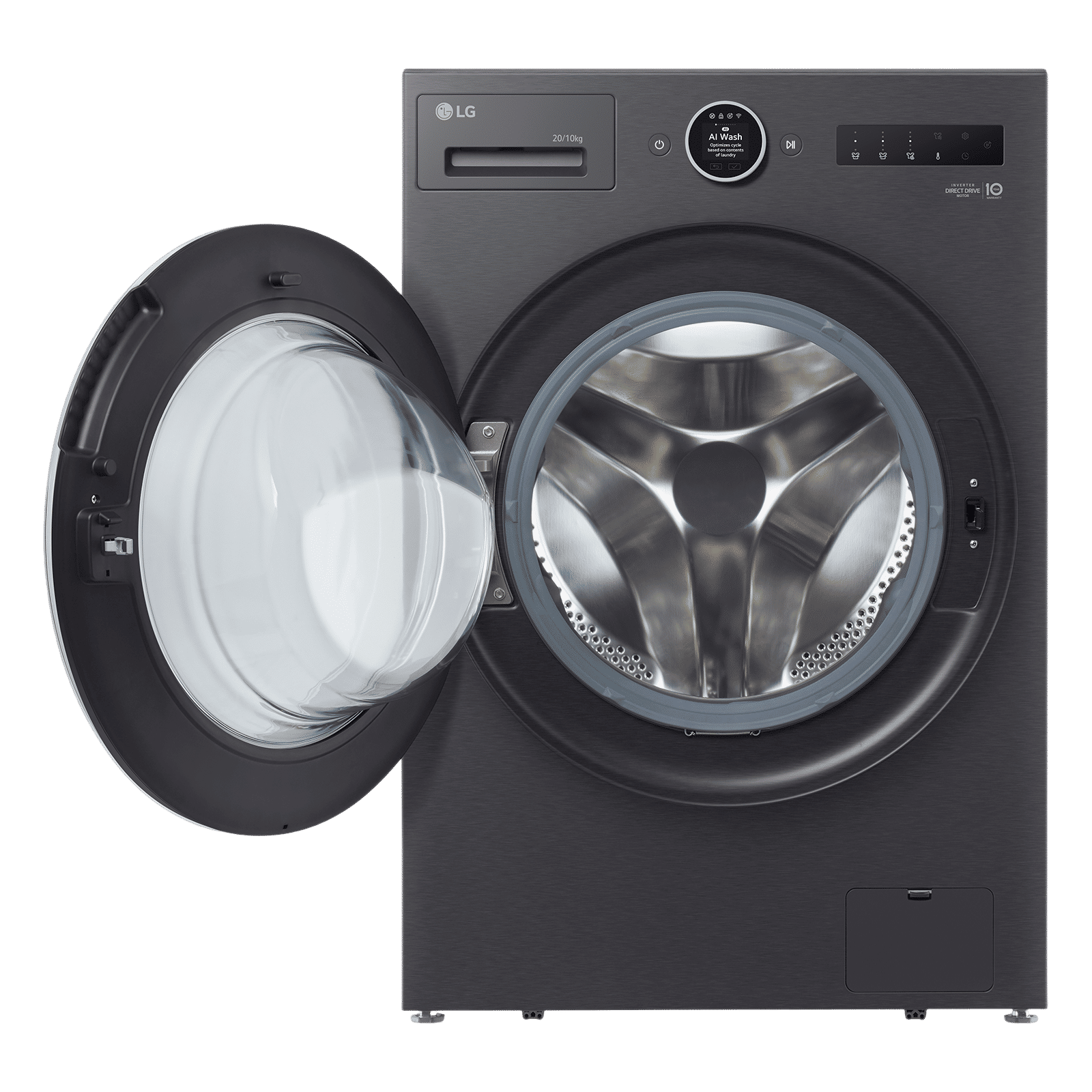 LG 20/10 kg Wi-Fi Inverter Fully Automatic Front Load Washing Machine (VX Series, FDX92010A9K.AEBQEIL, Essence Black)_4