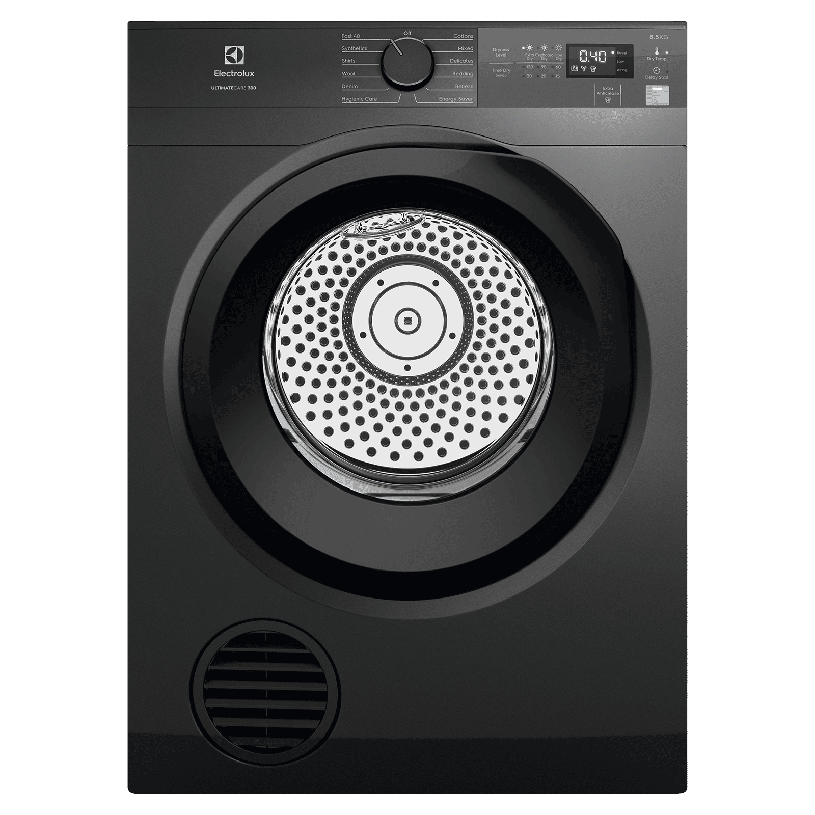 Elextrolux 8.5 kg Fully Automatic Front Load Dryer (UltimateCare 300, EDV854N3SB, Reverse Tumbling Technology, Dark Silver) Elextrolux 8.5 kg Fully Automatic Front Load Dryer (UltimateCare 300, EDV854N3SB, Reverse Tumbling Technology, Dark Silver)_1