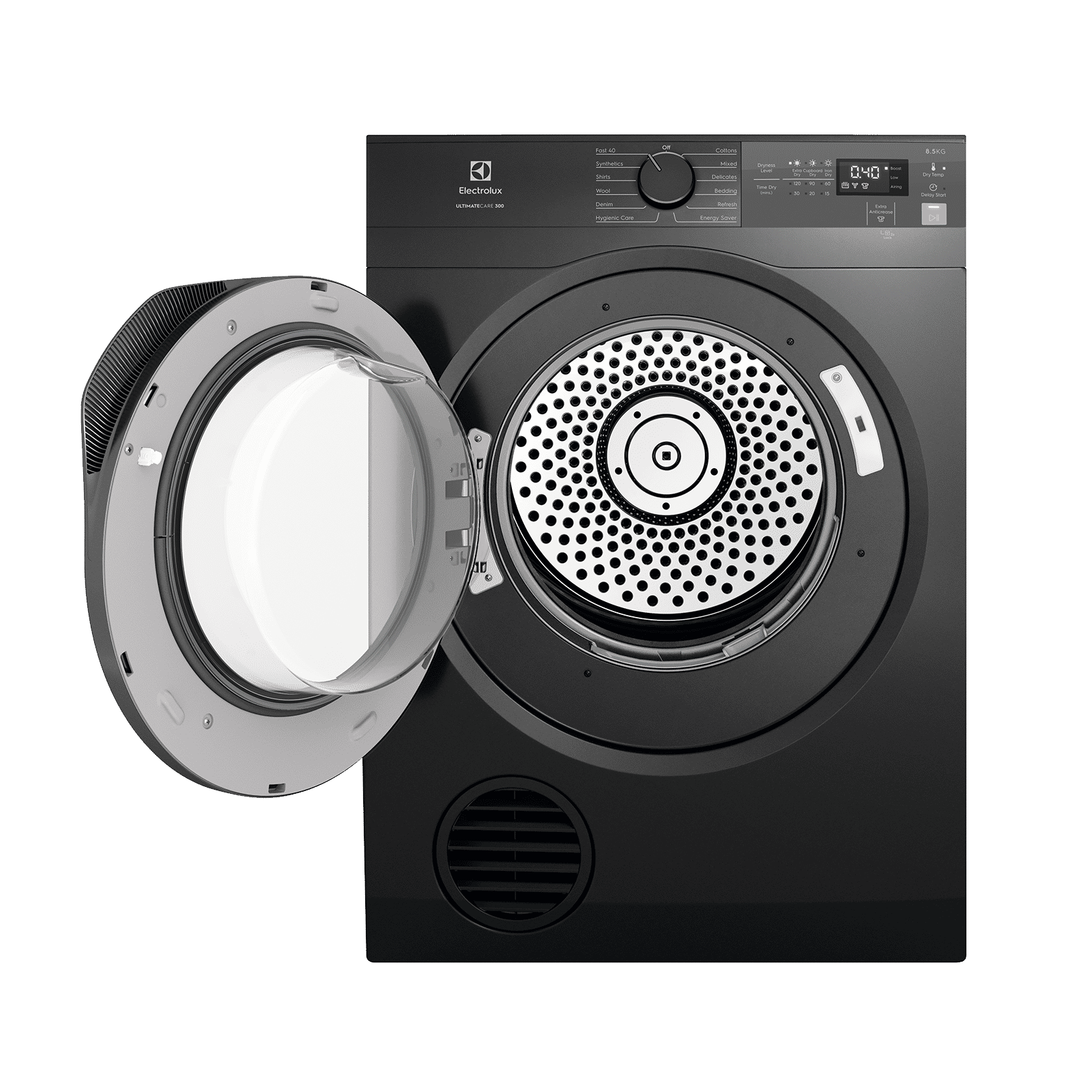 Elextrolux 8.5 kg Fully Automatic Front Load Dryer (UltimateCare 300, EDV854N3SB, Reverse Tumbling Technology, Dark Silver) Elextrolux 8.5 kg Fully Automatic Front Load Dryer (UltimateCare 300, EDV854N3SB, Reverse Tumbling Technology, Dark Silver)_3