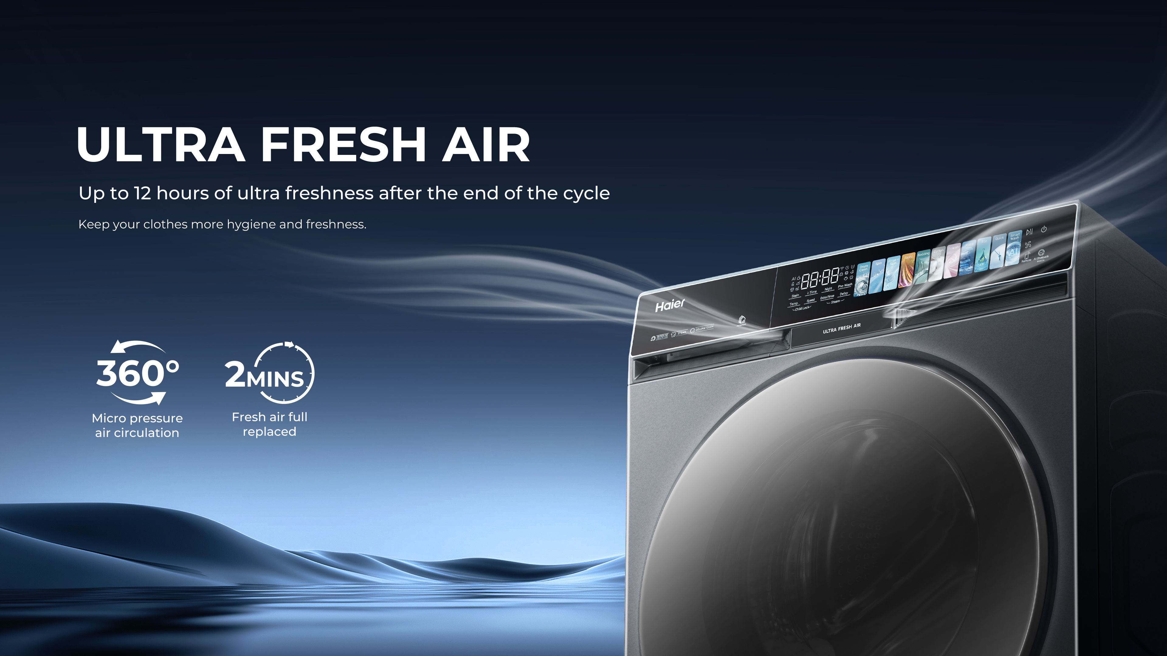 Haier 12/7 kg 5 Star Wi-Fi Inverter Fully Automatic Front Load Washer Dryer (F11, HWD120-DM14F11BKU1, Direct Motion Motor, Black)_12