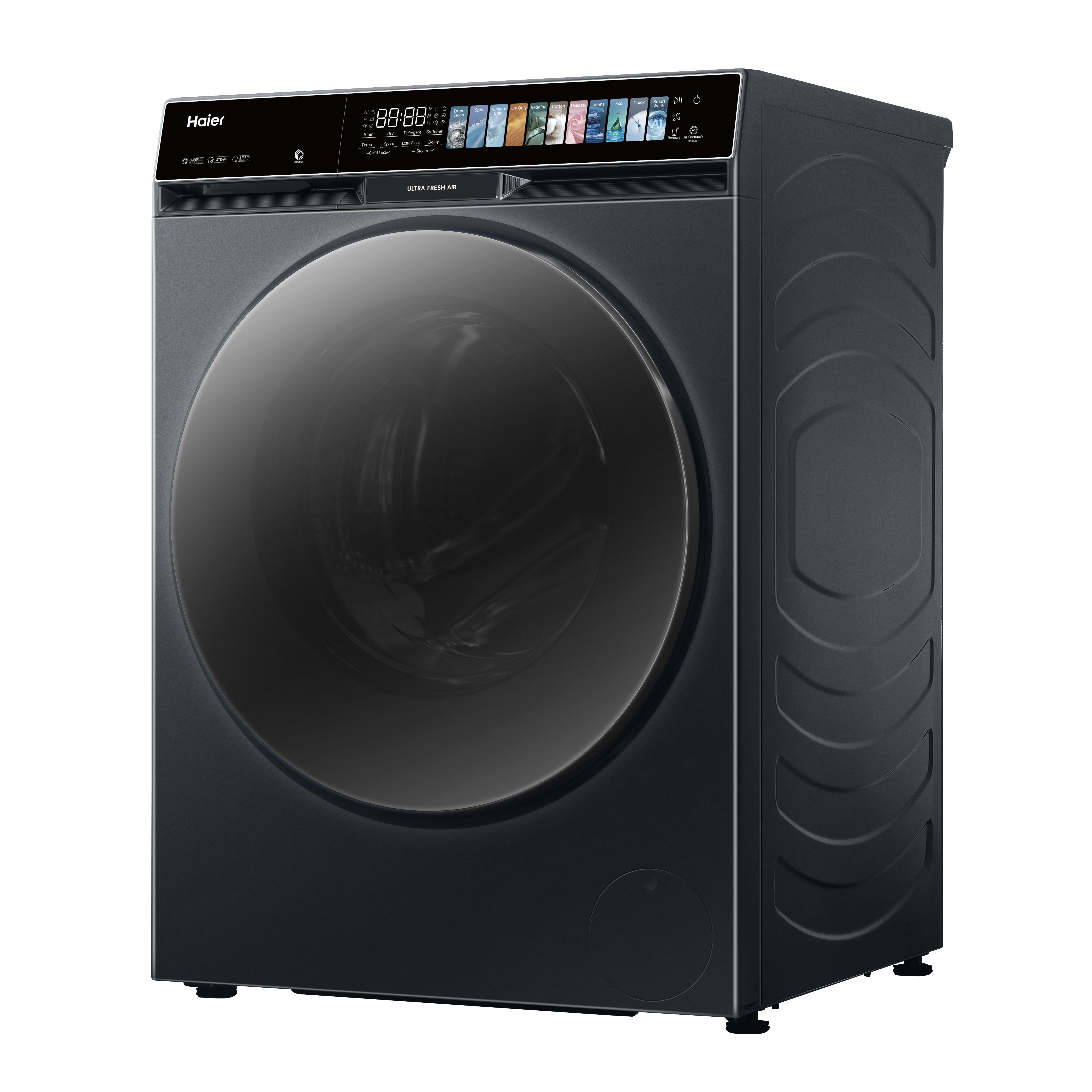 Haier 12/7 kg 5 Star Wi-Fi Inverter Fully Automatic Front Load Washer Dryer (F11, HWD120-DM14F11BKU1, Direct Motion Motor, Black)_6