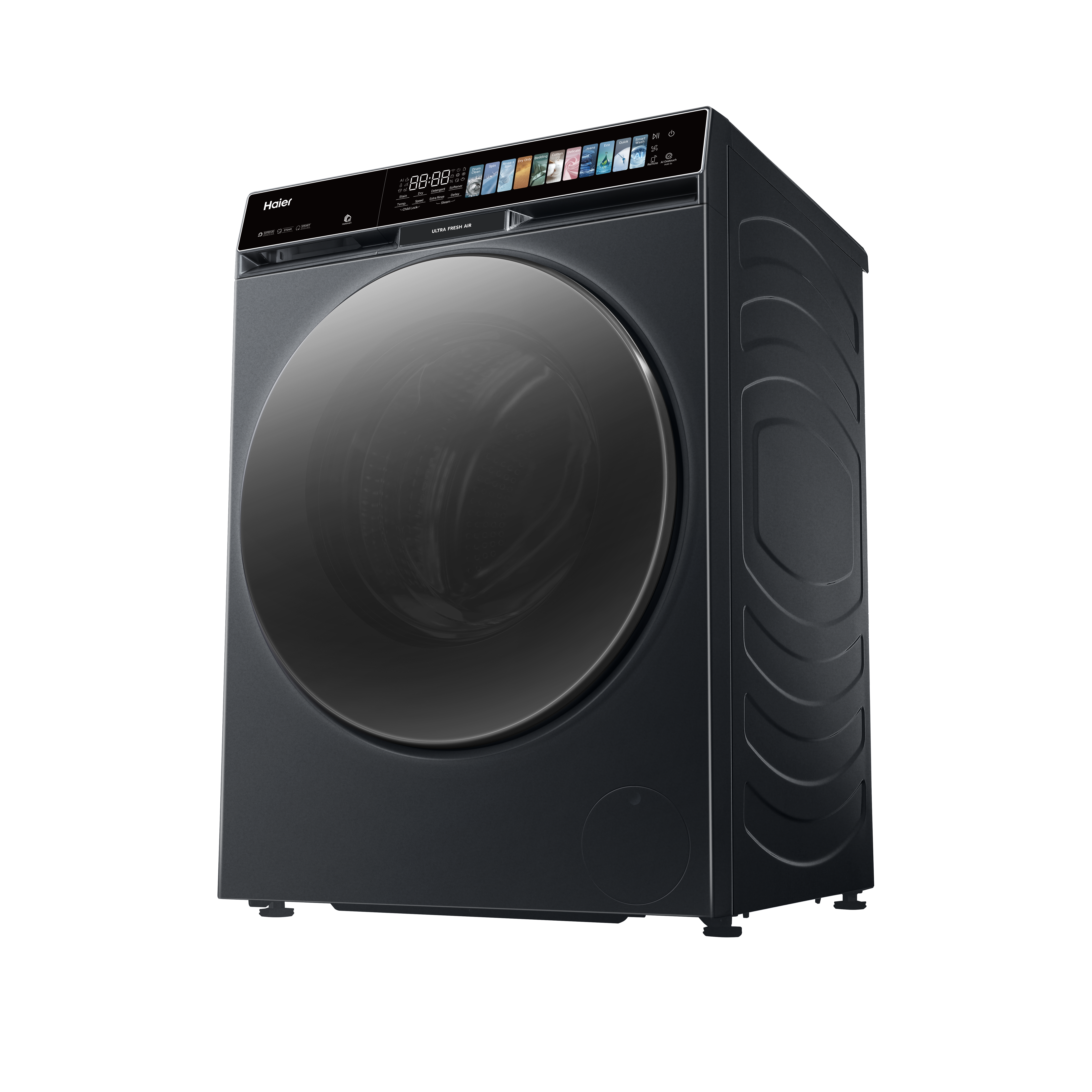 Haier 12/7 kg 5 Star Wi-Fi Inverter Fully Automatic Front Load Washer Dryer (F11, HWD120-DM14F11BKU1, Direct Motion Motor, Black)_7