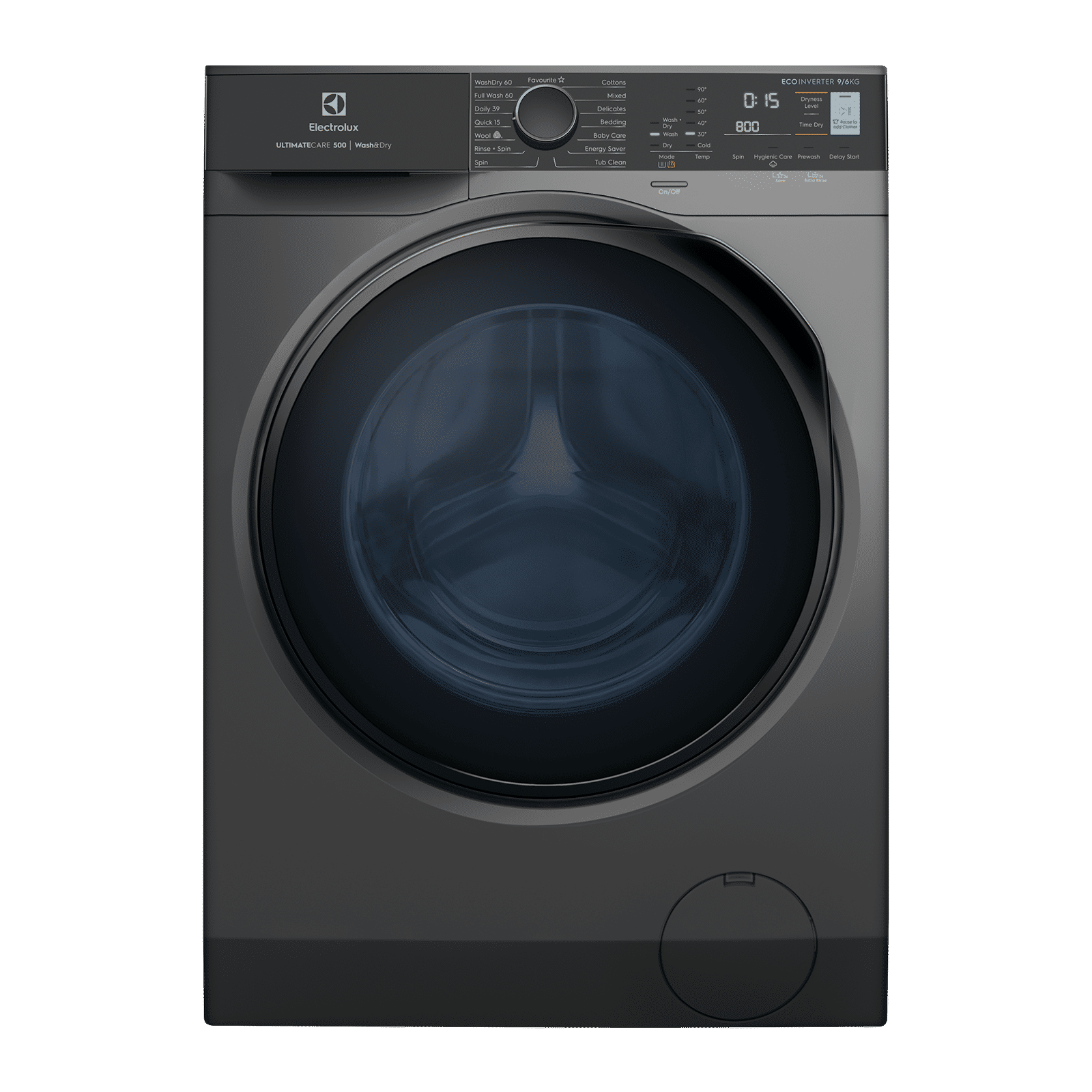 Electrolux 9 kg Fully Automatic Front Load Washer Dryer (UltimateCare 500, EWW9024P5SB, UltraMix Technology, Dark Silver) Electrolux 9 kg Fully Automatic Front Load Washer Dryer (UltimateCare 500, EWW9024P5SB, UltraMix Technology, Dark Silver)_1