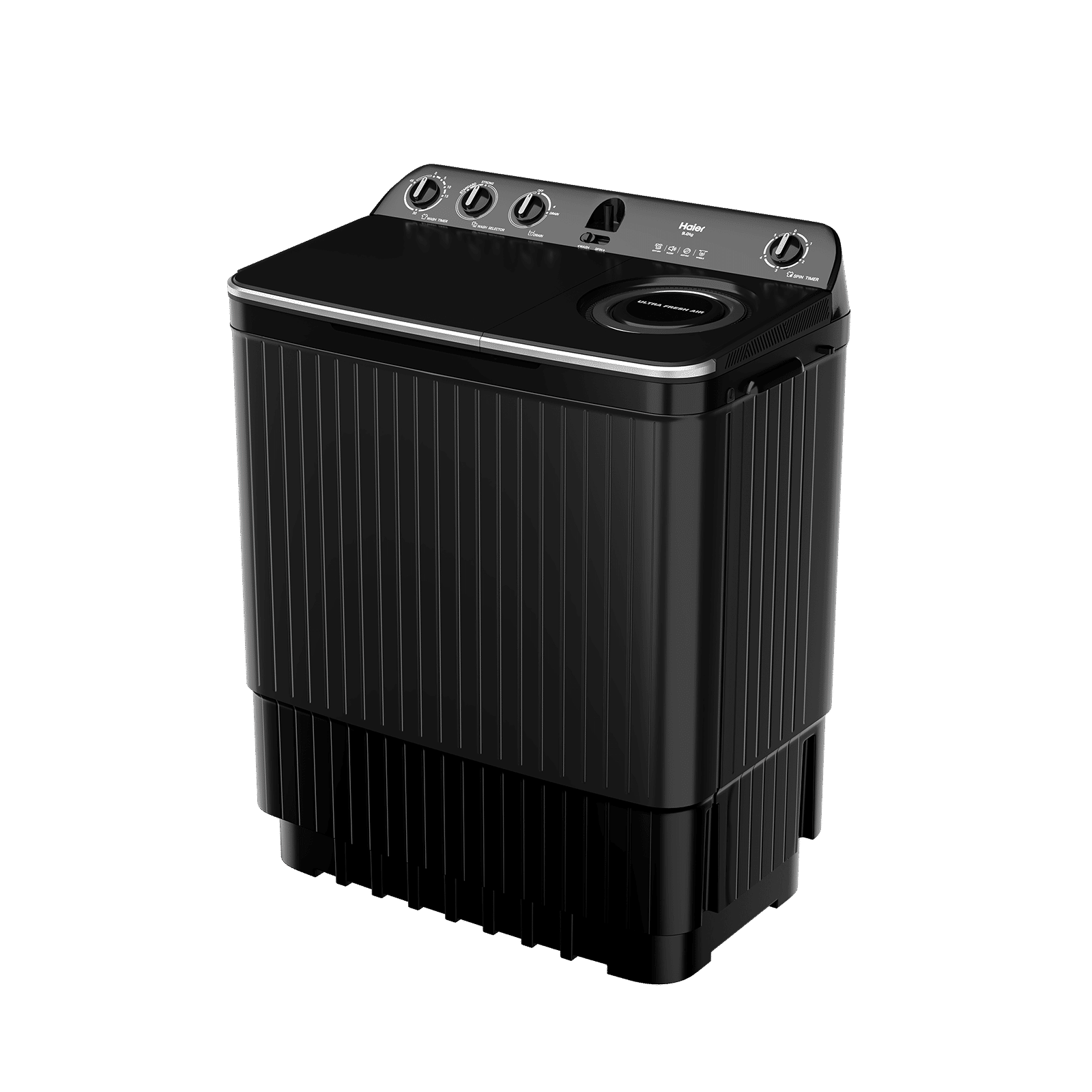 Haier 9 kg 5 Star Semi Automatic Washing Machine with Thunder Pulsator (HTW90-196BBK, Black) Haier 9 kg 5 Star Semi Automatic Washing Machine with Thunder Pulsator (HTW90-196BBK, Black)_6